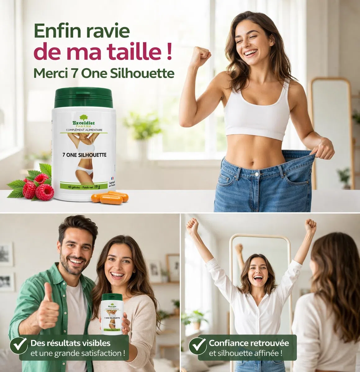 Cétones de Framboises - 180 Gélules dosées à 347 mg | Contrôle la Faim - Limite la prise de Poids - Complément Alimentaire Homme et Femme | Fabriqué en France