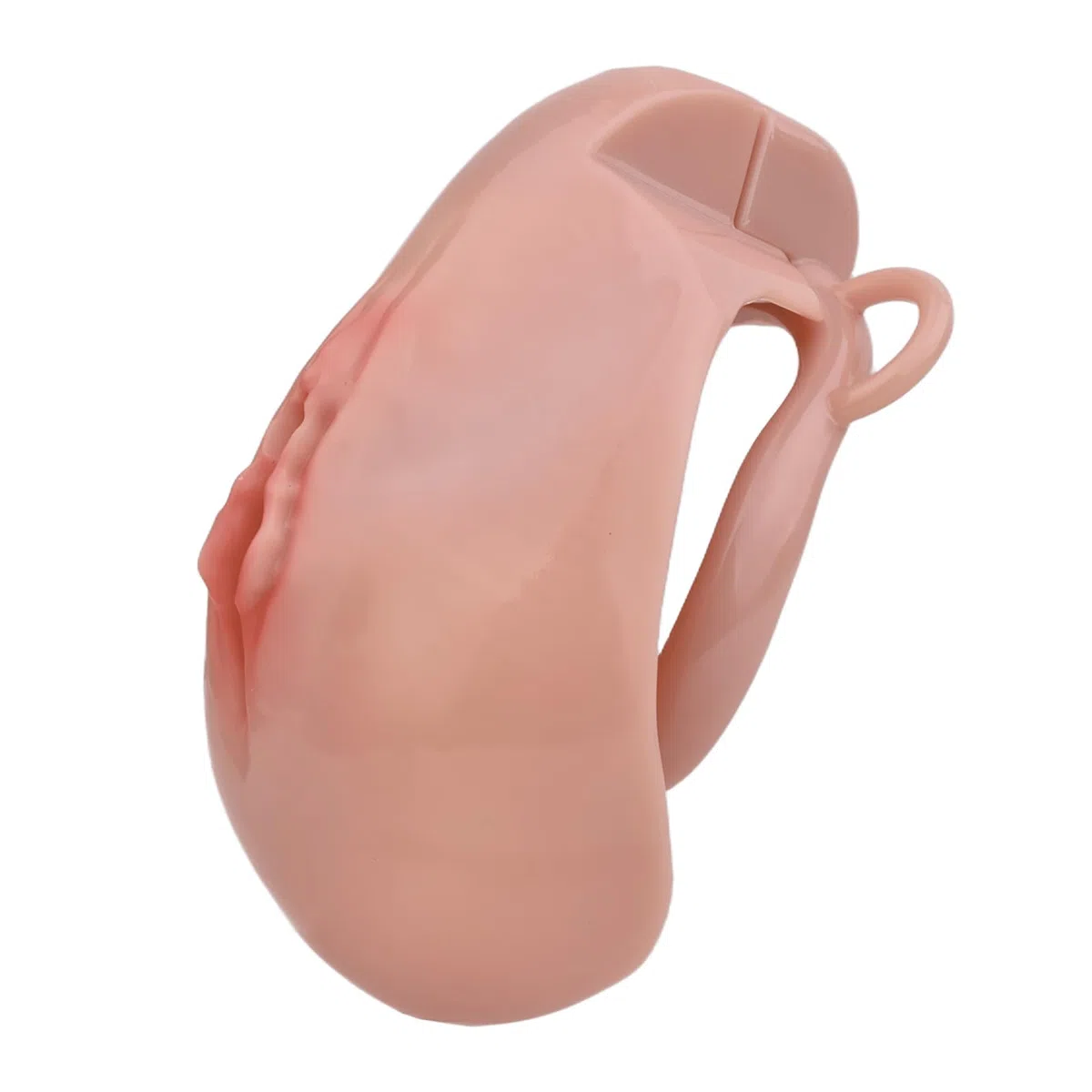 Sissy Chastity Cage Hommes avec Ceinture Réglable et 4 Anneaux Amovibles, Cage à Pénis en Résine 3D Jouets Sexuels pour le Bondage du Pénis, Design Léger et Respirant (Flesh)