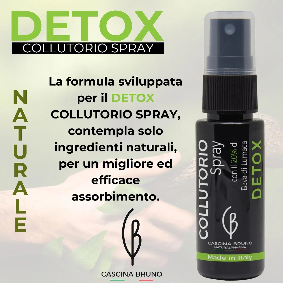 Bain de bouche Detox Kleaner Anti-THC Spray 30 ml Fabriqué en Italie