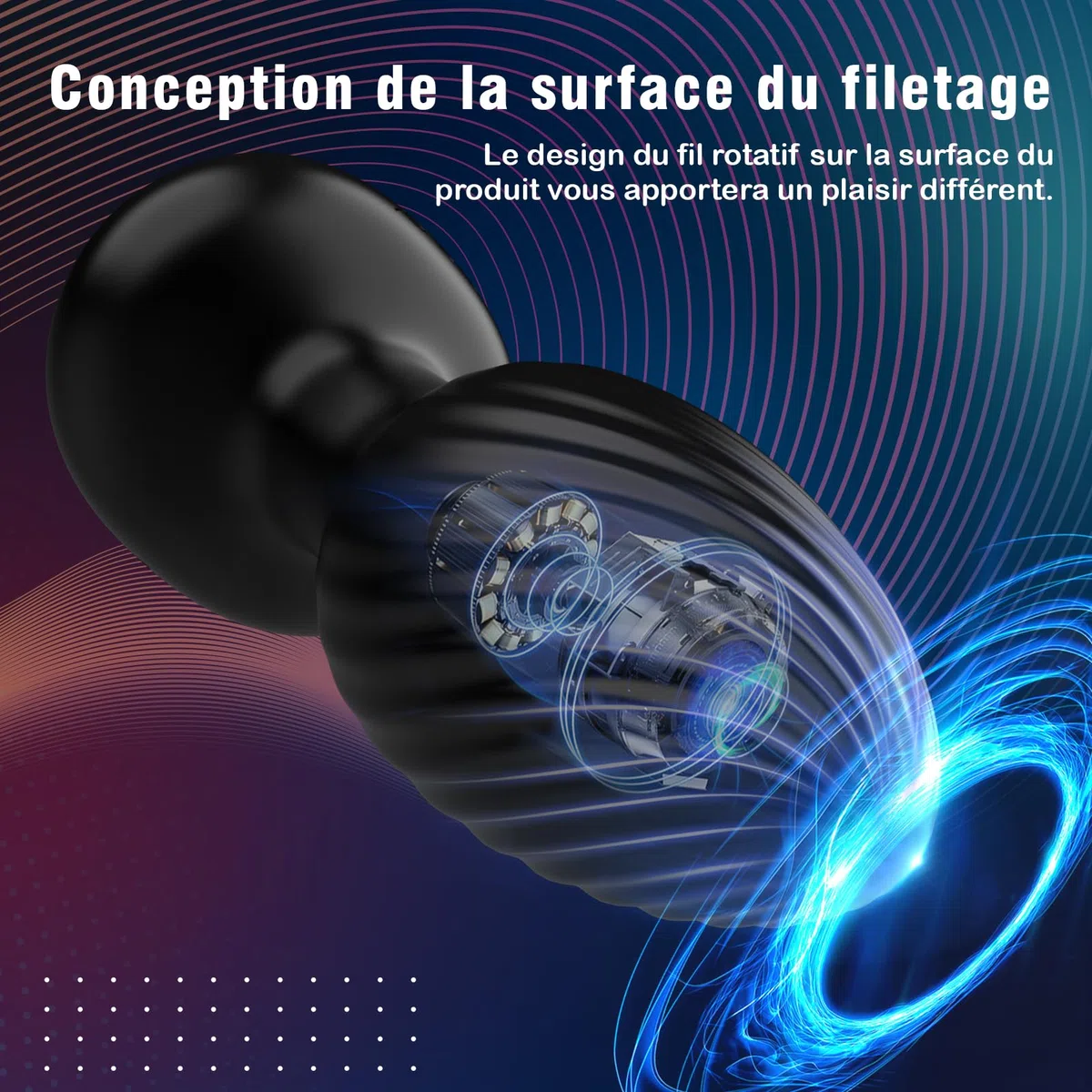Plug Anal Gode Homme Pour Anus, Plug Femme Débutante Sex Toys avec 7 Modes de Rotation et 7 Modes de Vibration, Plug Anale,Prostate Homme Jouet Sexualité Couple, Plugs Anals Sex Toýs Perles Anales