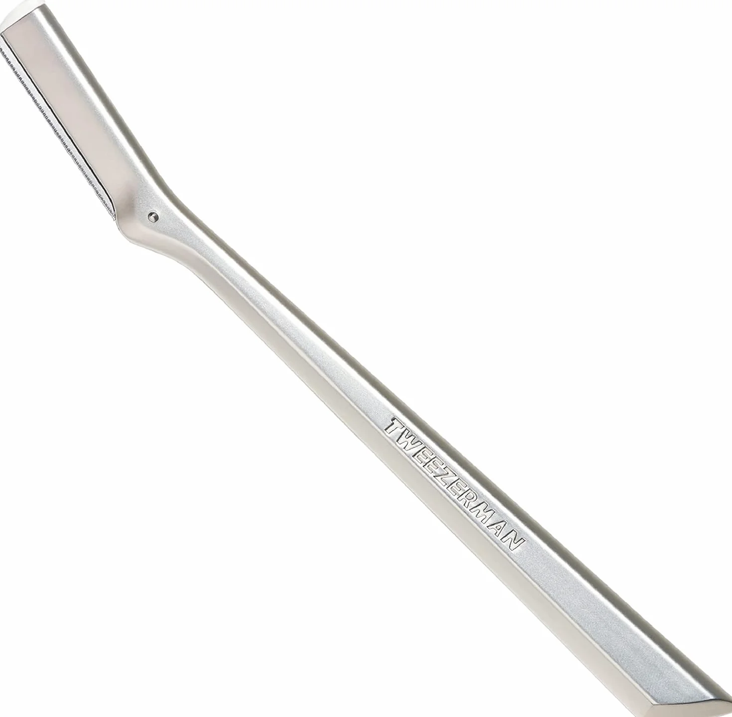 TWEEZERMAN Rasoir facial (Élimination précise, Élimination des poils, avec lame de rasoir, Acier inoxydable), argent