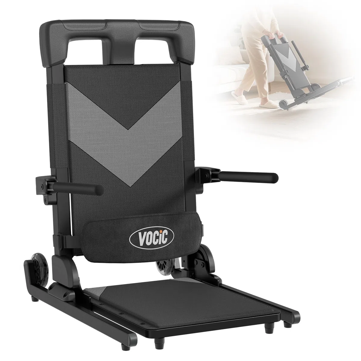 VOCIC AX25 Fauteuil releveur électrique 160 kg, léger et Mobile | Senior domicile, aide relevage après chute, fauteuil mobile grandes roues, transfert canapé lit, structure légère 160KG