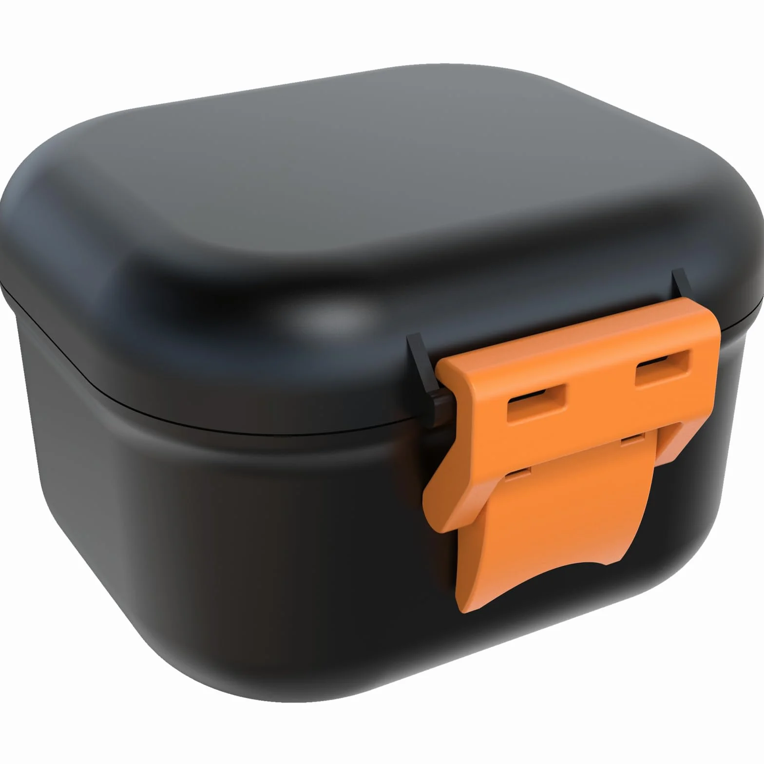 ARGOMAX Boîte de prothèse anti-fuite, boîte à prothèses dentaires portable avec tamis, pour prothèses dentaires et appareils dentaires (noir + orange).