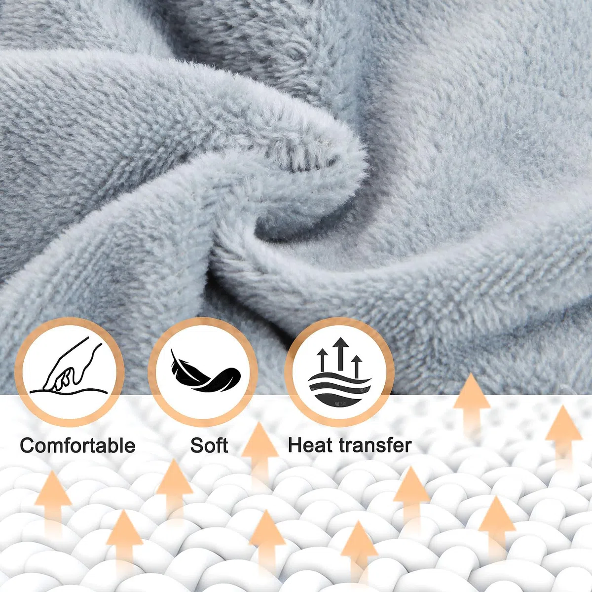 Bouillotte en forme de U en caoutchouc naturel de qualité supérieure avec housse en polaire amovible et lavable pour femmes et enfants 2 L