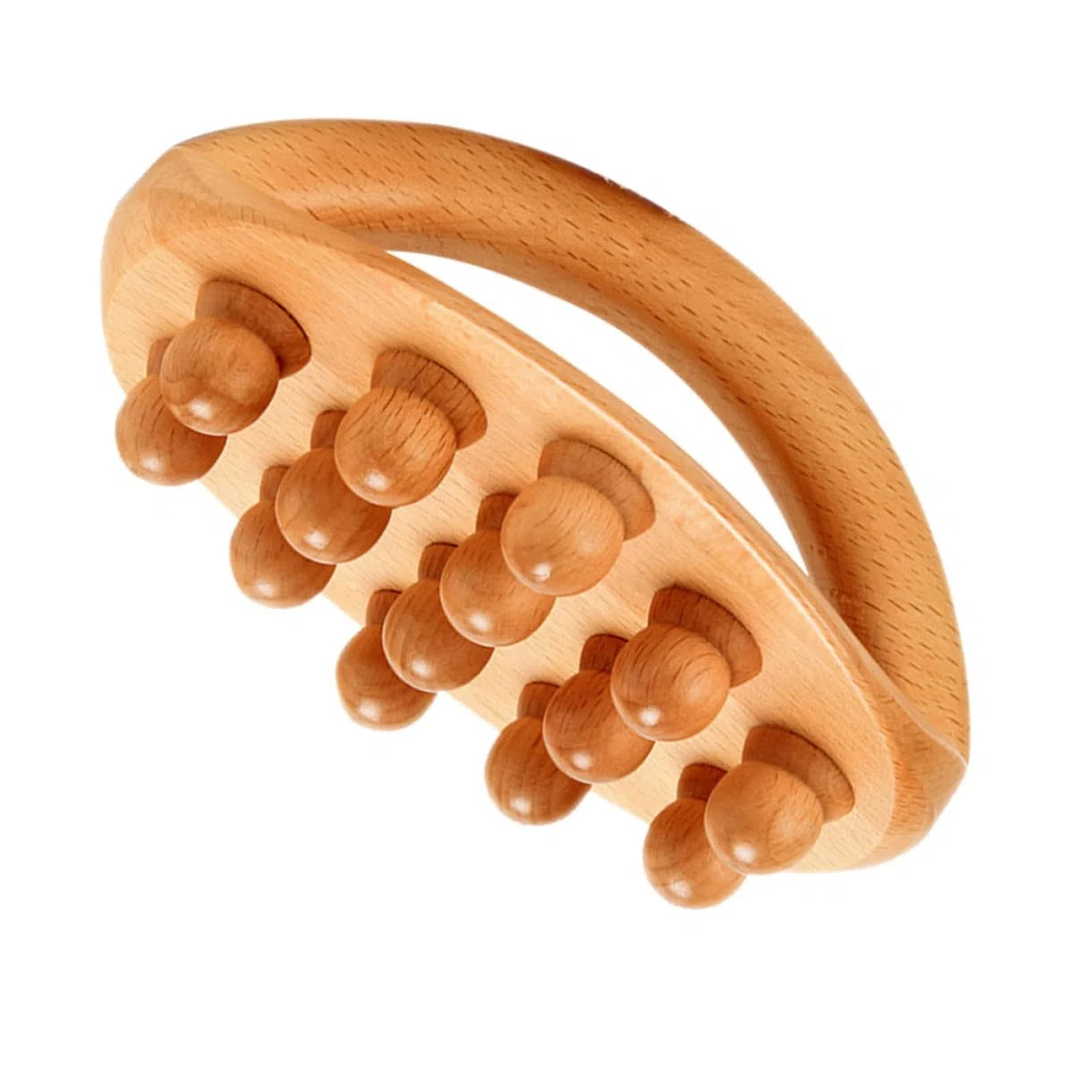 Masseur Manuel en Bois Brosse de Massage Facile à Utiliser Couleur Kaki pour Massage Abdominal et Fascia Corps Entier pour Usage à Domicile