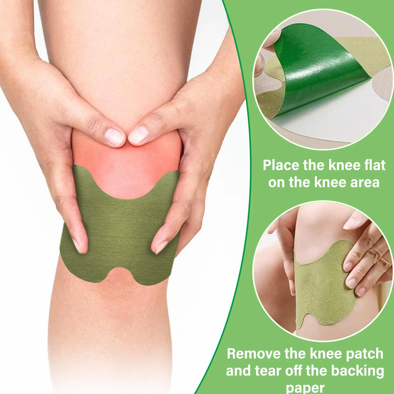 Patch Anti douleur Genoux: 96 Pièces Chauffant Dos, Absinthe, Knee Pain Relief, Patch Chauffant pour Genoux