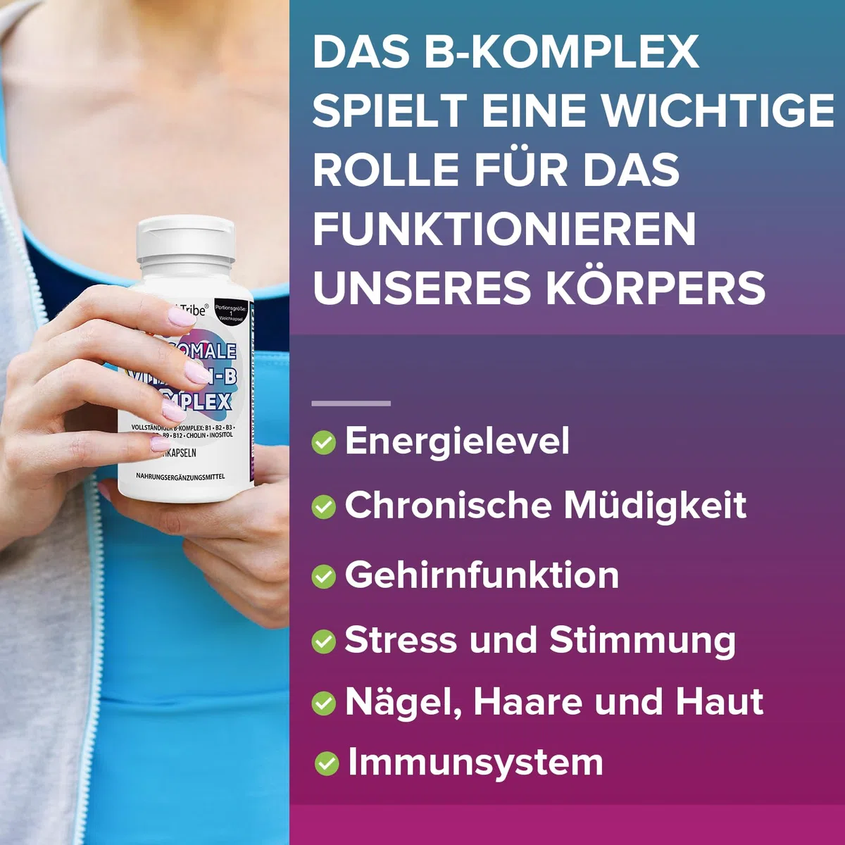Complexe de Vitamine B, Vitamine B Complex Liposomales - 9 Vitamines B Méthylées pour Une Absorption Facile, Fourniture de 90 Jours (Lot de 1)