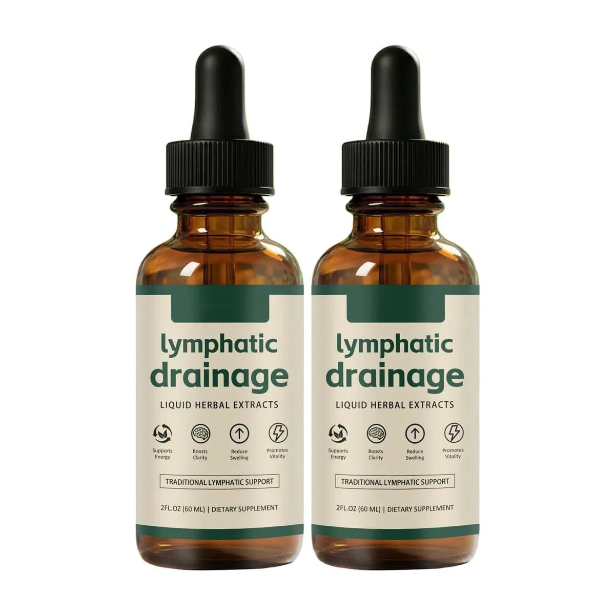 Gouttes de Drainage Lymphatique Lymphoria, Gouttes de Bien-être Lymphoria, Support du Système Lymphatique, Mélanges à Base de Plantes Naturelles, Rapide et Efficace, pour Femmes et Hommes (2 pièces)