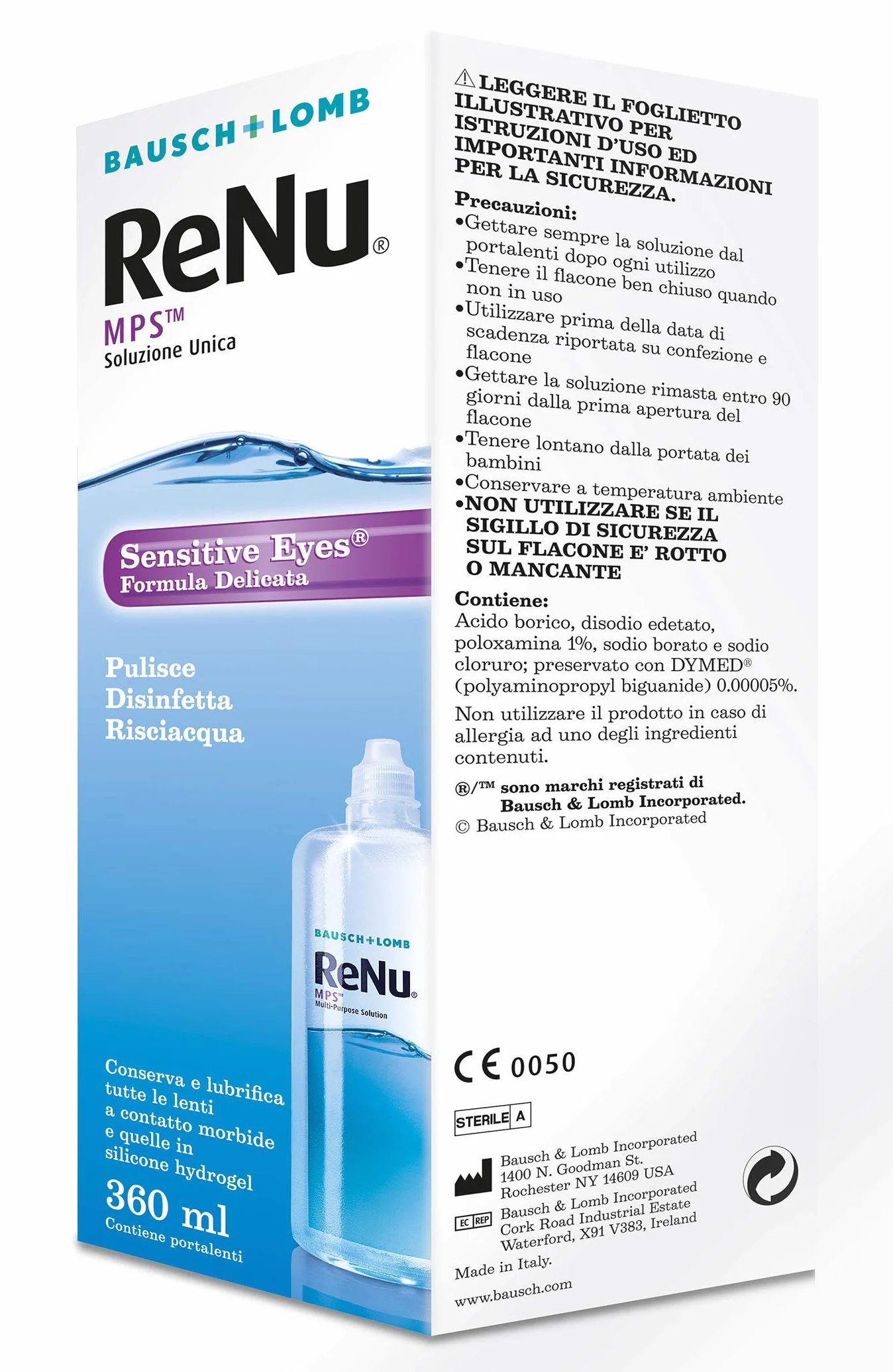 Renu MPS Solution unique pour lentilles de contact - 360 ml