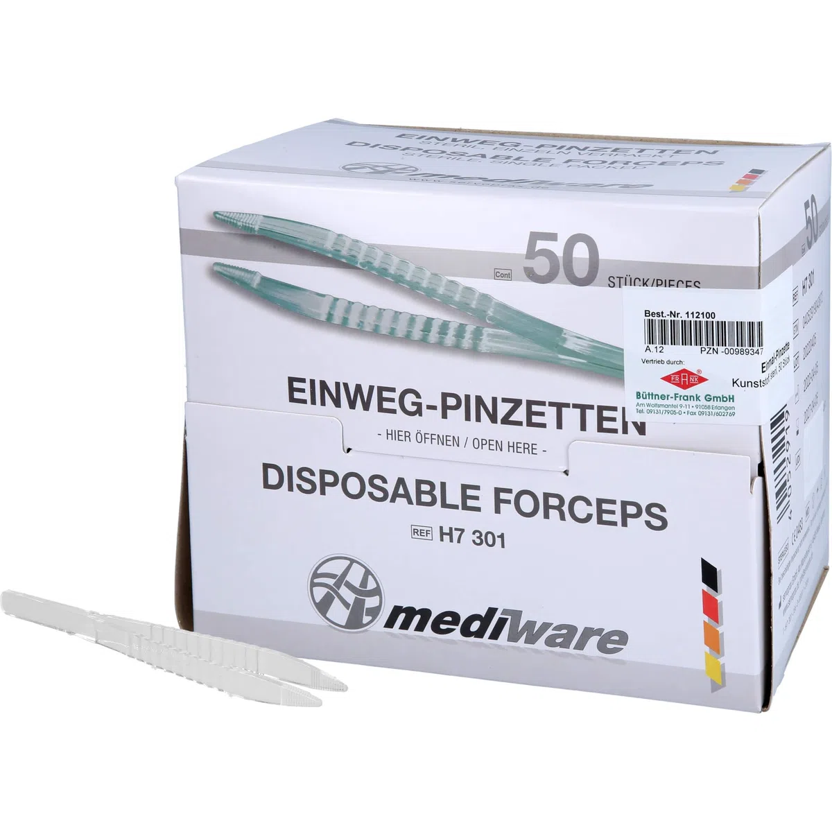 Pince à épiler une fois stérile, 50 St