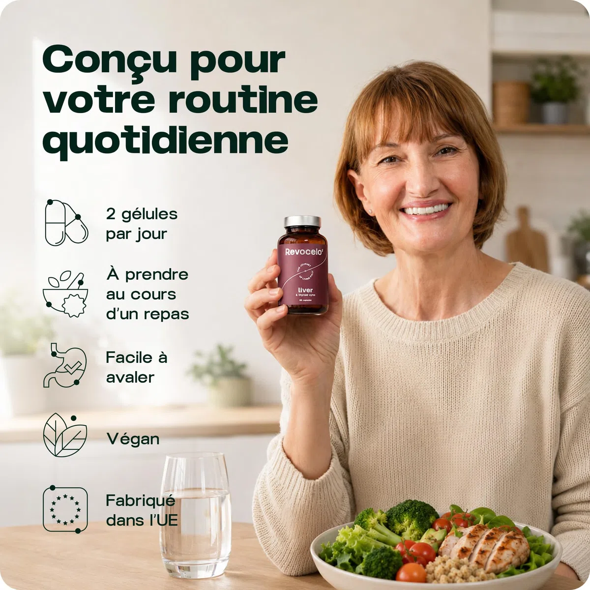 TUDCA 300 mg – Complexe Foie & Thyroïde | Avec Chardon-Marie, Choline, Glutathion Liposomal & Sélénium, 60 Gélules, Fabriqué dans l’UE