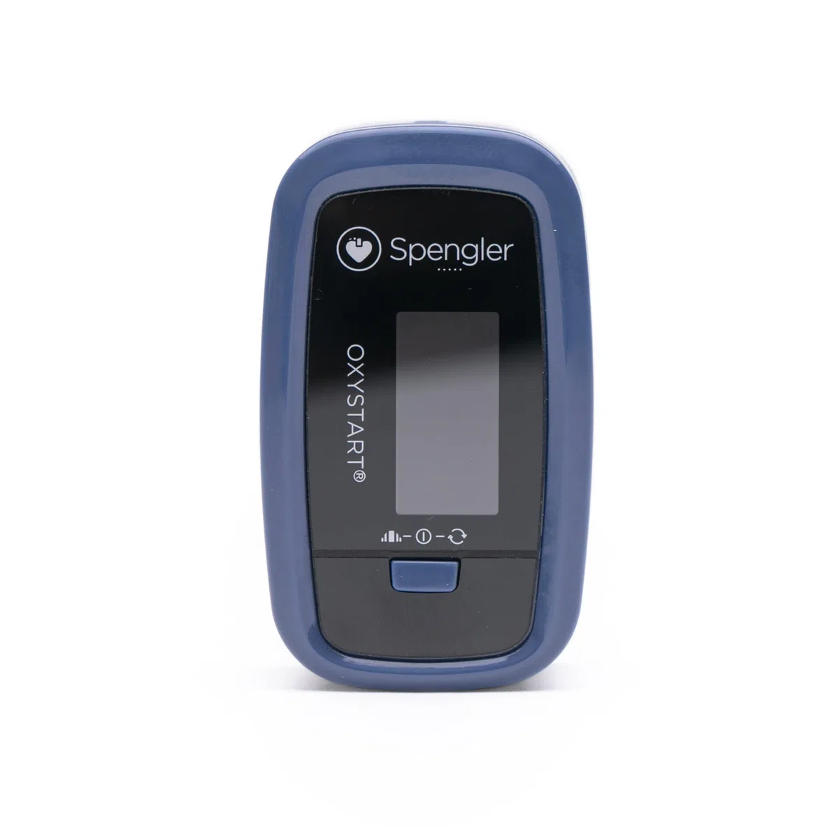 Oxymètre de doigt SPENGLER Oxystart, Oxymètre de Pouls Digital Portable, Facile à Utiliser, Fiable et Précis, Compact et Léger (Bleu Myrtille)