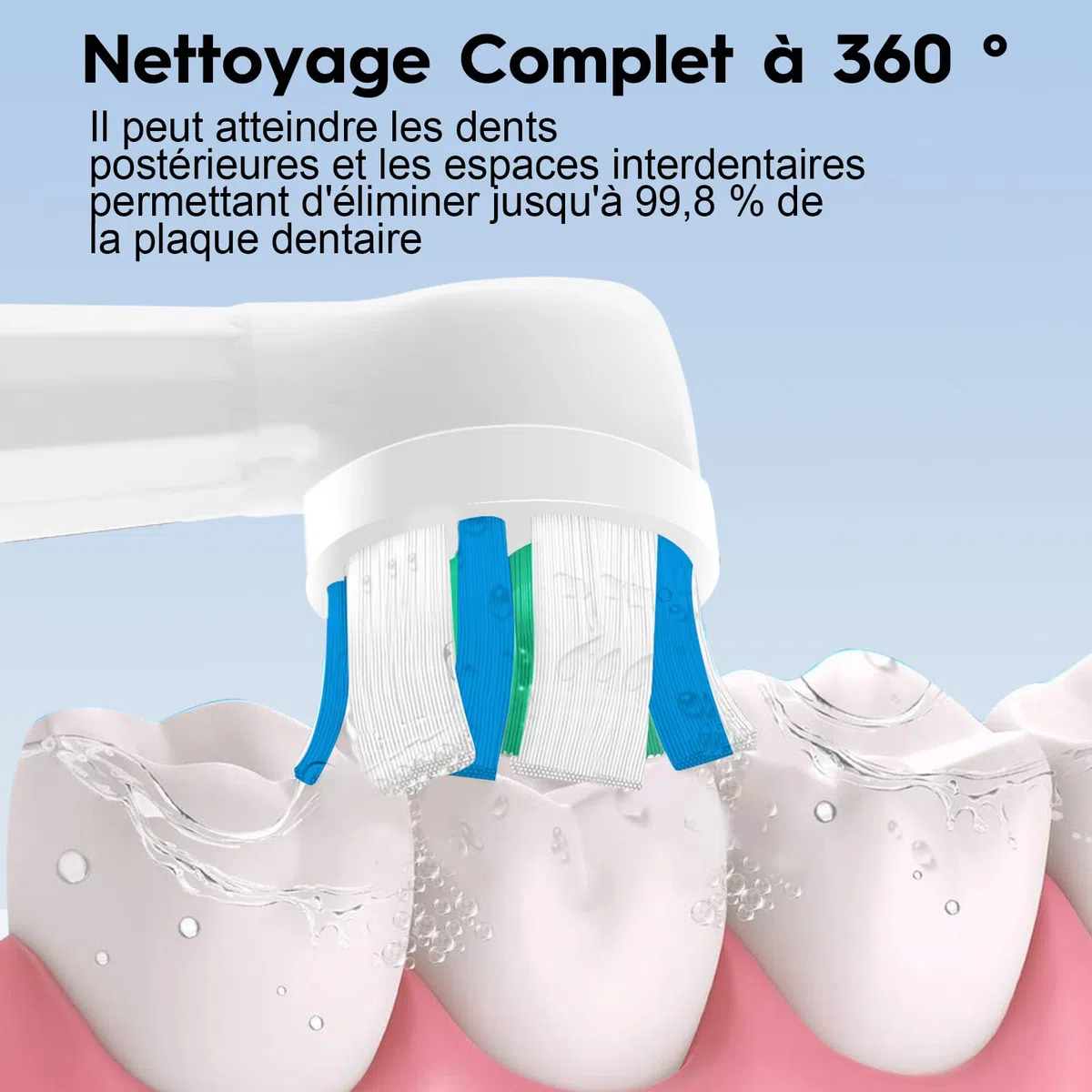 IO Brossettes Compatibles with Oral-B iO - Brossettes de Rechange Compatibles | Lot de 8 Têtes pour Série iO 2/3/4/5/6/7/8/9/10 | Nettoyage Profond, Poils Souples