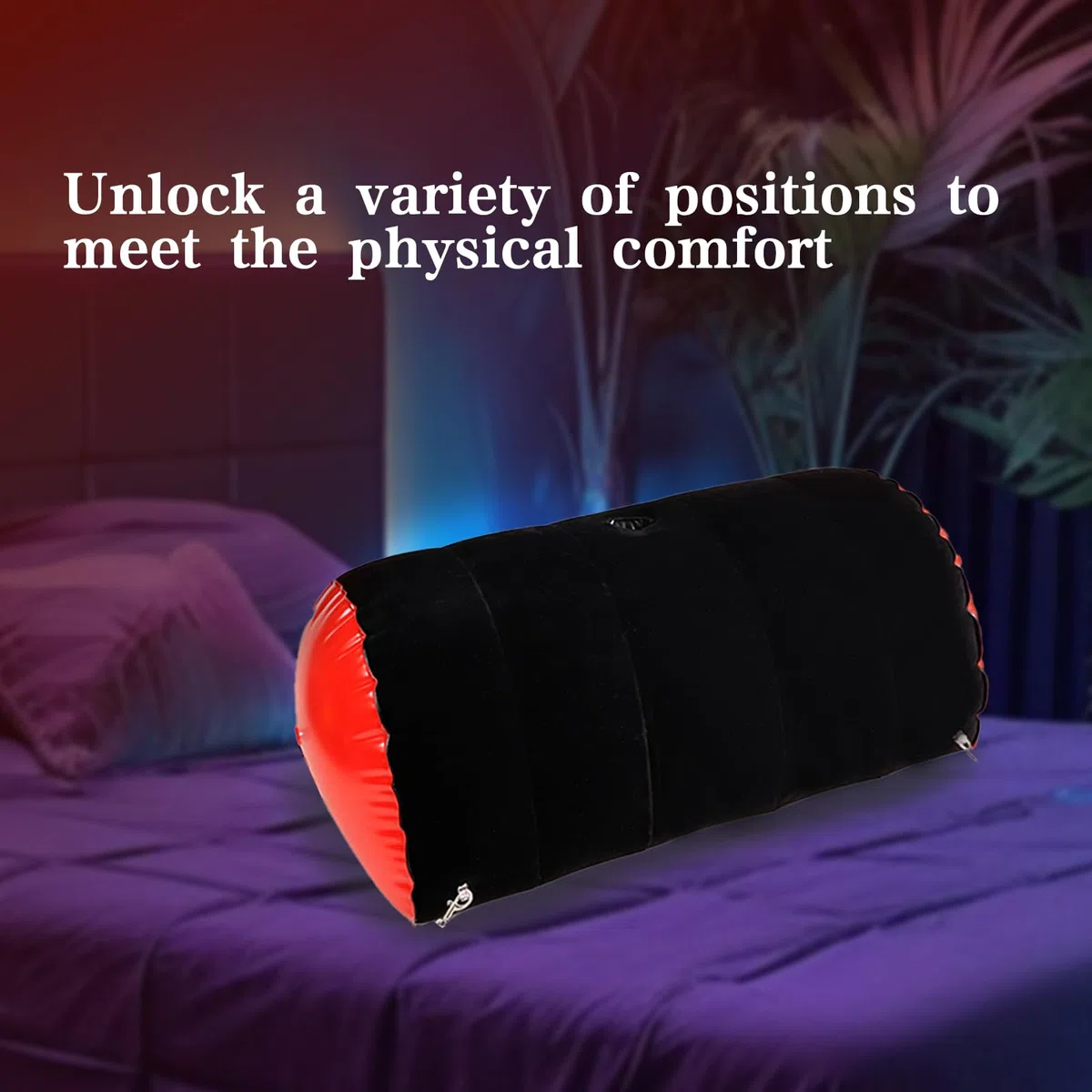 Coussin BDSM,Coussin Support pour Gode Kit de liens avec menottes pour poignets et cuisses,novateur pour femmes et couples,Coussin gonflable,Multifonctionnel Jouets Sexuels