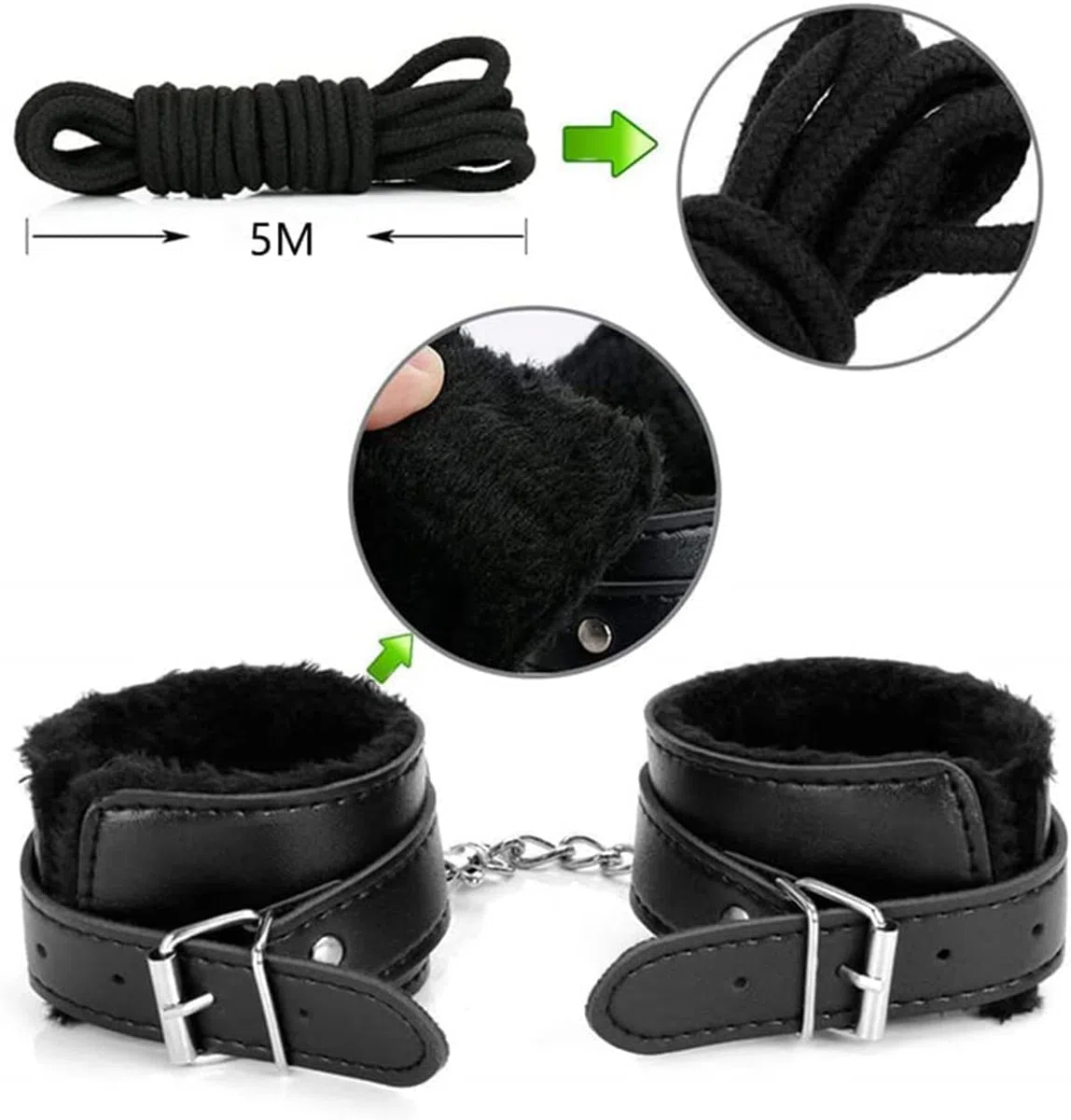 Kits de Bondage SM Sex Restraints Erotique 27 Pièces Fetish Cuir Sex Toys SM Crazy Game avec Menottes et Plug Anal Grossier Parfait Sex Toys Érotiques pour Couples