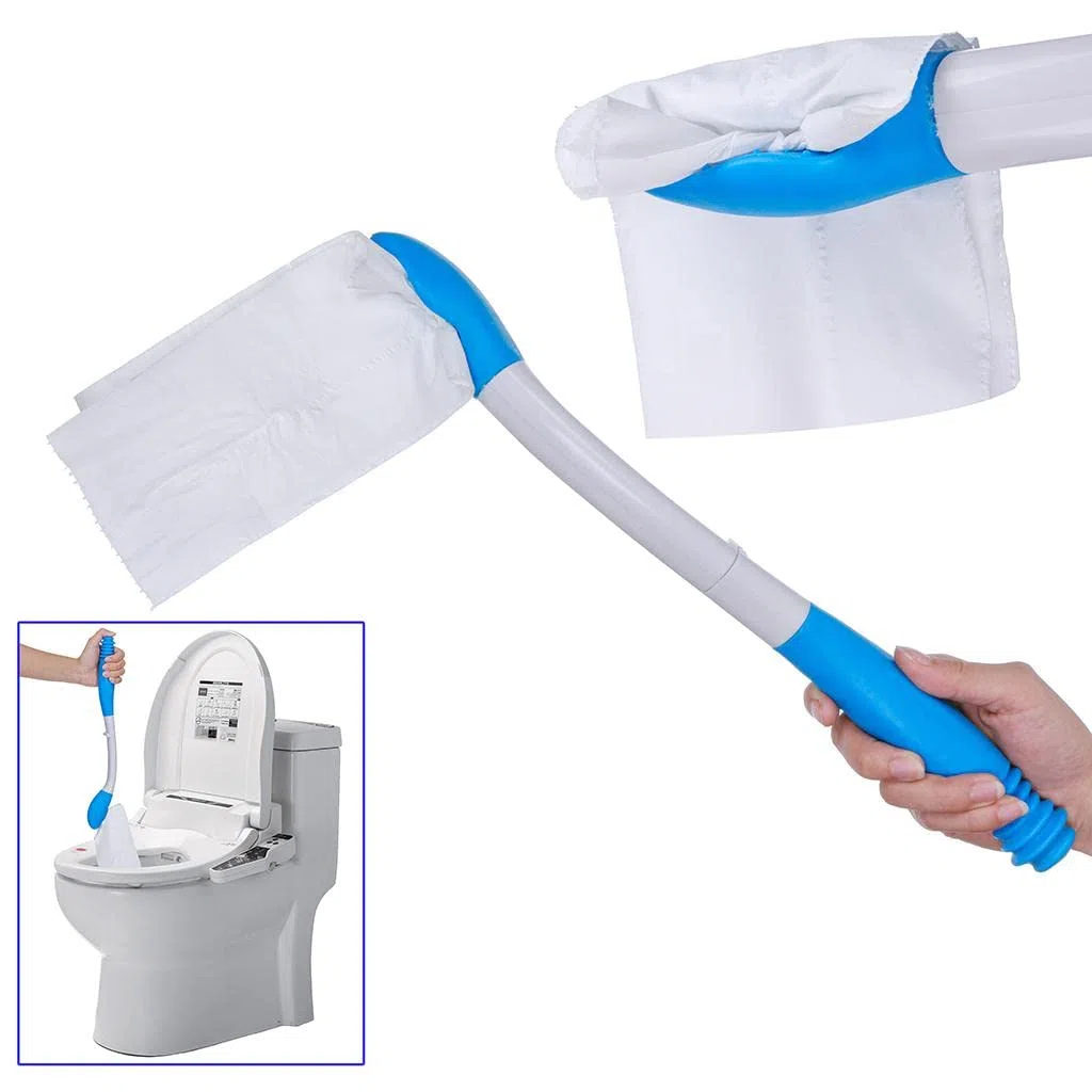 predolo Aides à L'auto-essuyage Des Toilettes, Aide Aux Toilettes Pince pour Papier Toilette, Aide à L'essuyage des Toilettes Pliable, pour Femmes Enceintes, Handicapées, Blessées