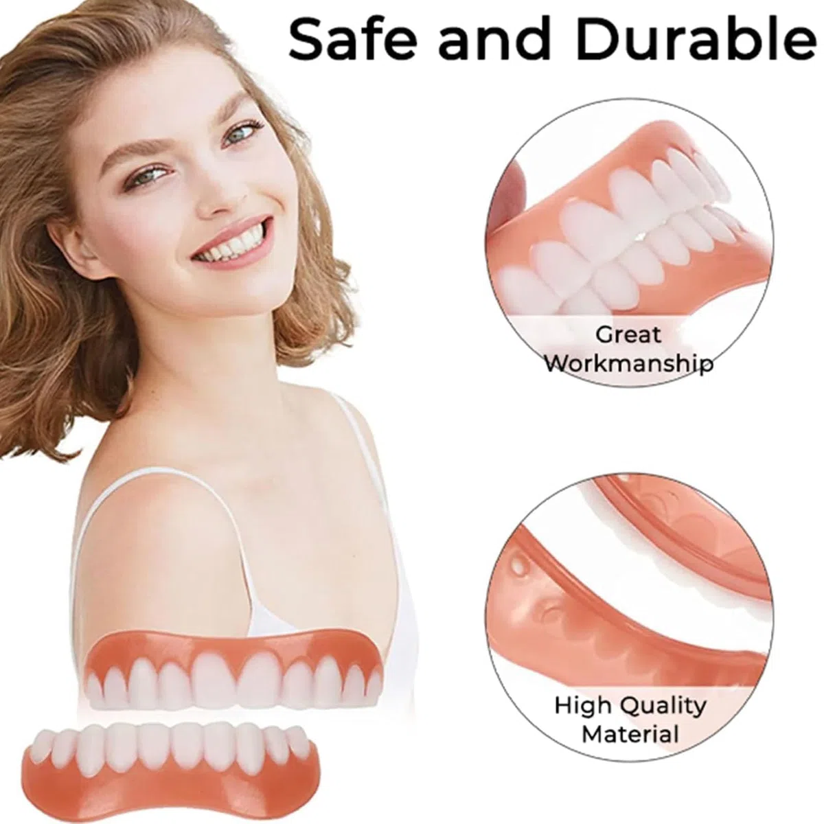 Biancat Greatfit Kit de 5 cordes dentaires en silicone Yunpso - Kit de tendage dentaire en silicone naturel et confortable - Veneers inférieurs et doux - Pour rendre votre sourire plus confiant