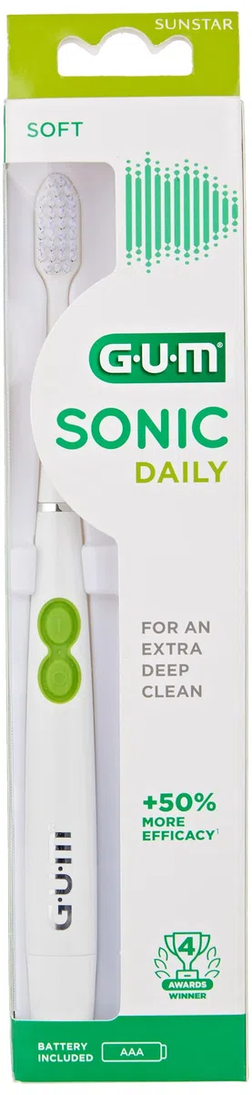 Gum sonic daily brosse à dents électrique blanc