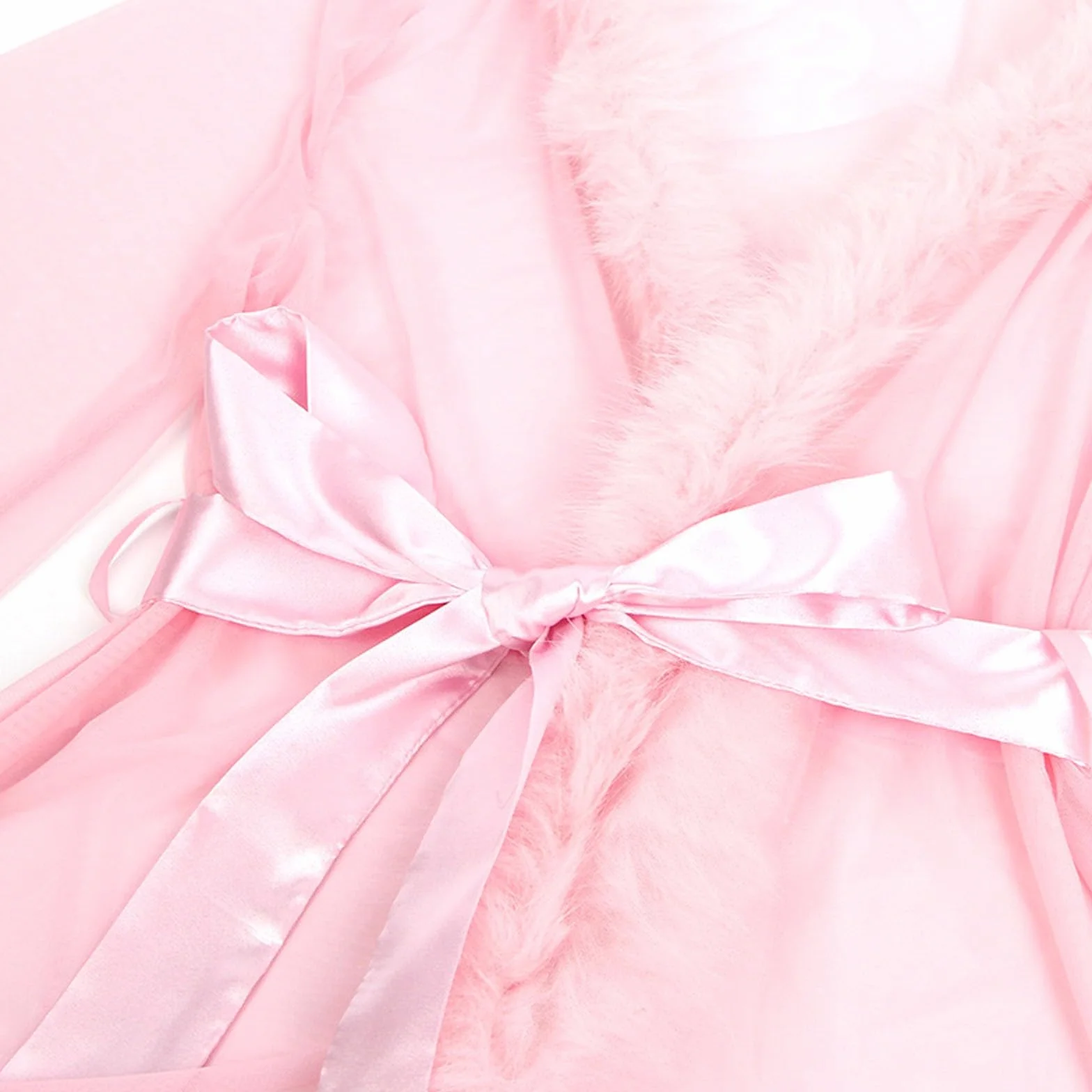 Kimono Nuisette érotique en tulle pour femme avec plumes et nuisette transparente Robe courte sexy Vêtements de nuit Grandes tailles Nuisette avec ceinture Peignoir de bain Négligé