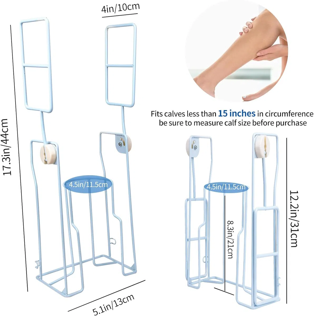 Enfile Chaussette,Enfile Bas de Contention,Enfile Chaussettes pour Personne Agee,Aide à mettre et à enlever chaussettes,Ne Plus Se Baisser,avec poignée rétractable,Idéal Personnes Agées