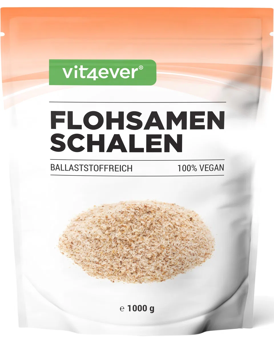 Psyllium Husks 1 kg - 1000 g - Résidus Contrôlés - Pureté 99% - Origine : Inde - Faible Teneur en Glucides - Haute Teneur en Fibres - sans Additifs - Vegan