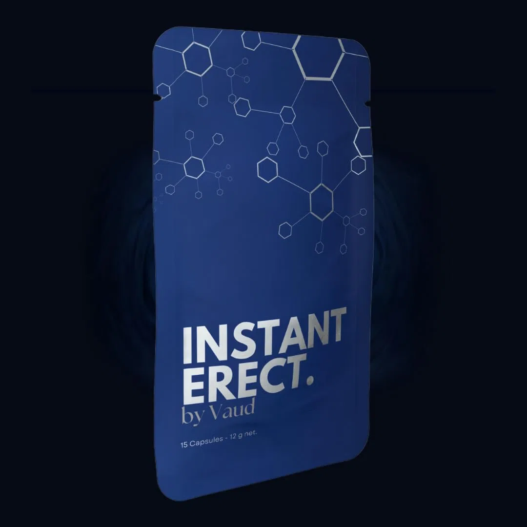 INSTANT ERECT by Vaud - Stimulant sexuel naturel pour hommes - Gélules d'érection de haute qualité avec maca, L-arginine, ginseng & zinc - Qualité suisse - 15 gélules - Alternative Viagra Homme