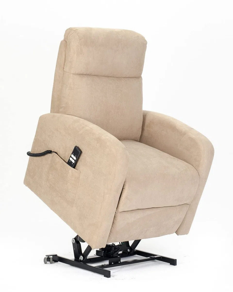 POLTRONE ITALIA Chanel 2 Moteurs Fauteuil releveur inclinable Dispositif Médical 2 Roues siège à Micro-Ressorts Doux fauteuils électriques fauteuils de Relaxation Camel