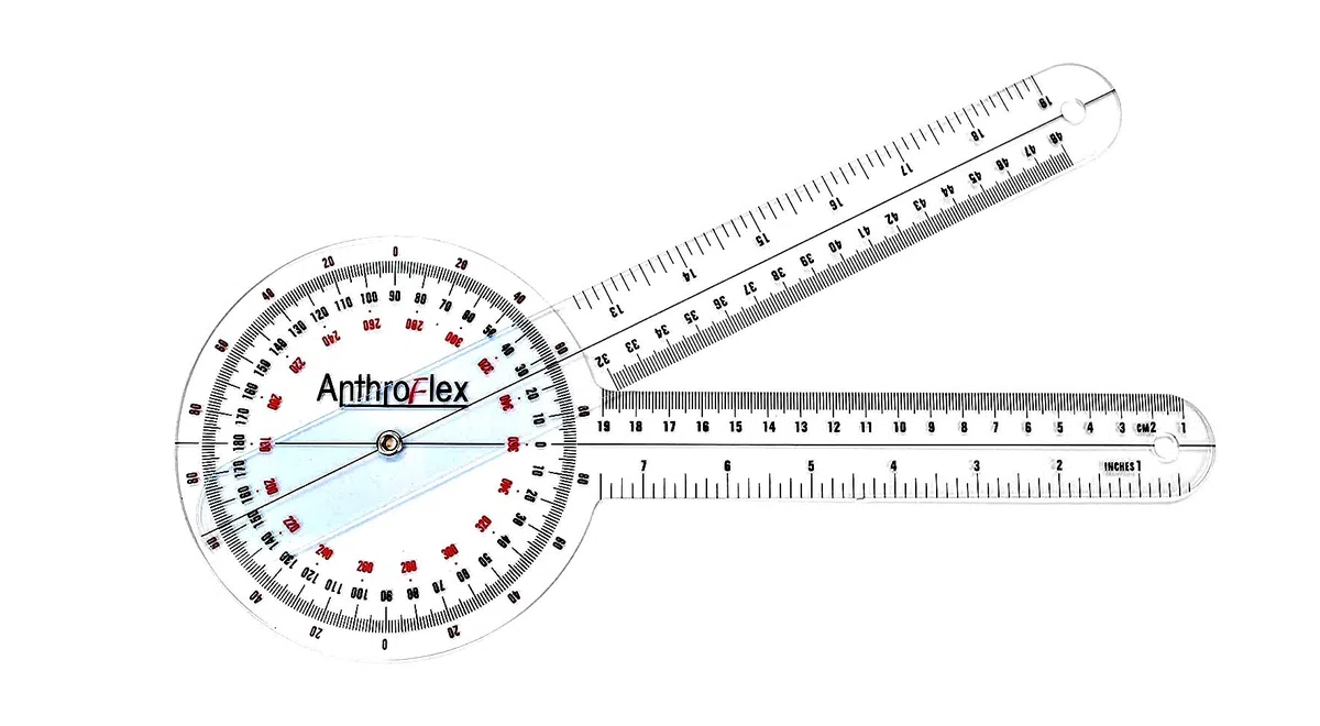 Anthroflex Lot De 6 Goniomètres: 30, 20, 15, 17 Centimètres, Doigt, Spinalavec avec Etui
