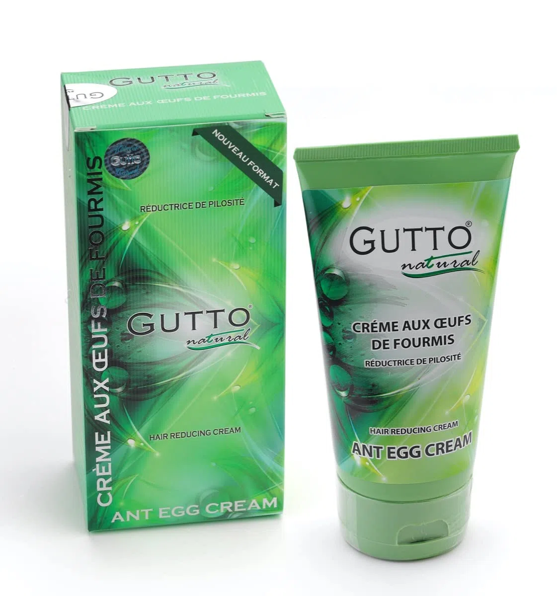 Gutto - Crème aux œufs de Fourmis - Après-Epilation - Empêche la Repousse des Poils - 150 ML