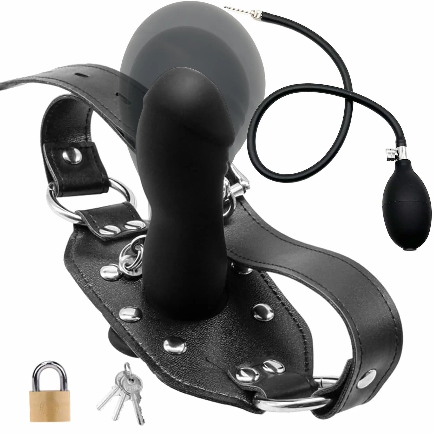 Bâillon Gonflable Bâillon En Silicone Bâillon Sexuel Sm Grand Bâillon Pour Pénis Pour Bondage Bâillon Pour La Bouche Gode Noir Bâillon Gonflable Pour Pénis Boule De Bouche Jouet Sexuel Fétichiste