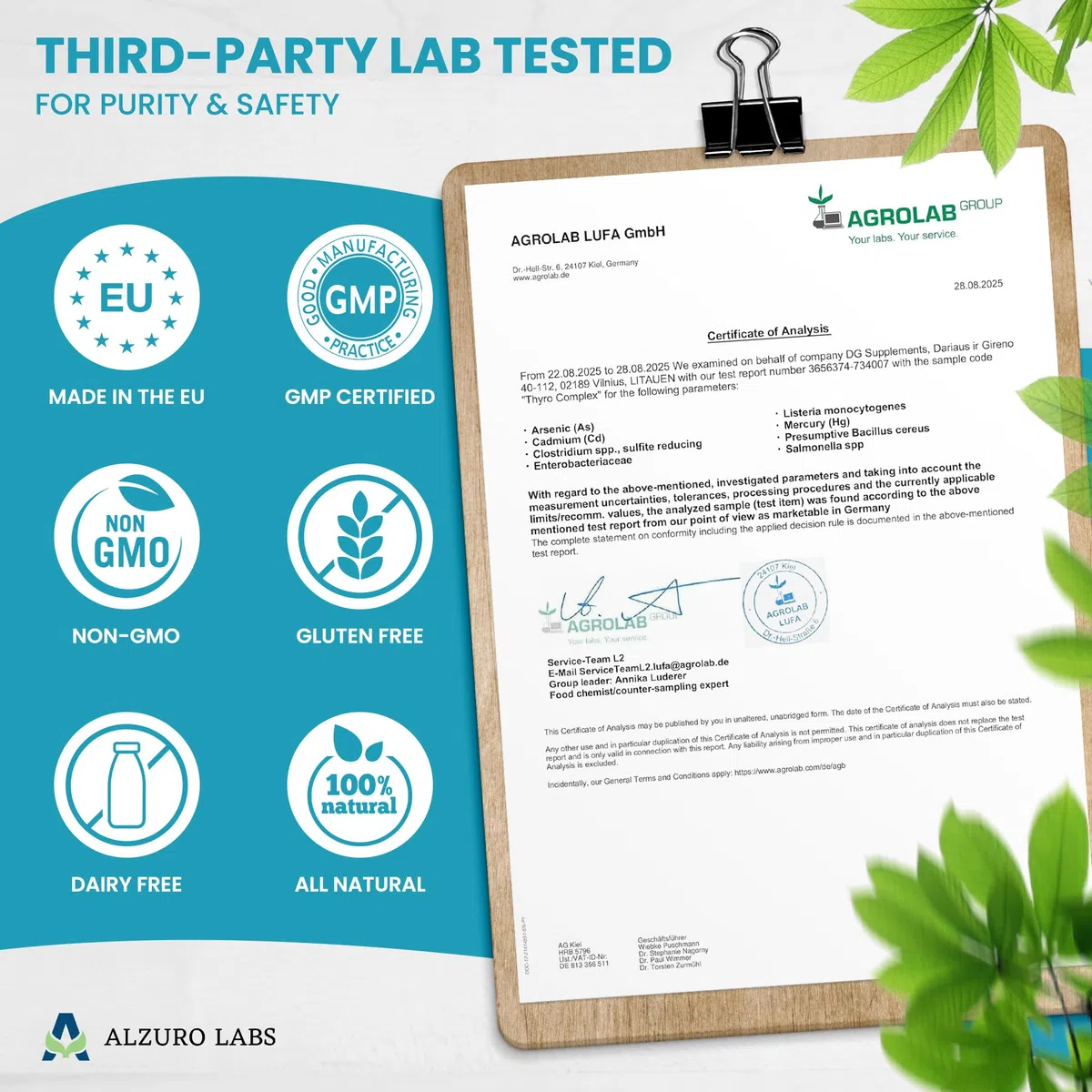 Thyro Complex | 90 Gélules Véganes | Iode, Sélénium, Zinc & L-Tyrosine | Réserve 3 Mois | GMP & Testé en Laboratoire Indépendant