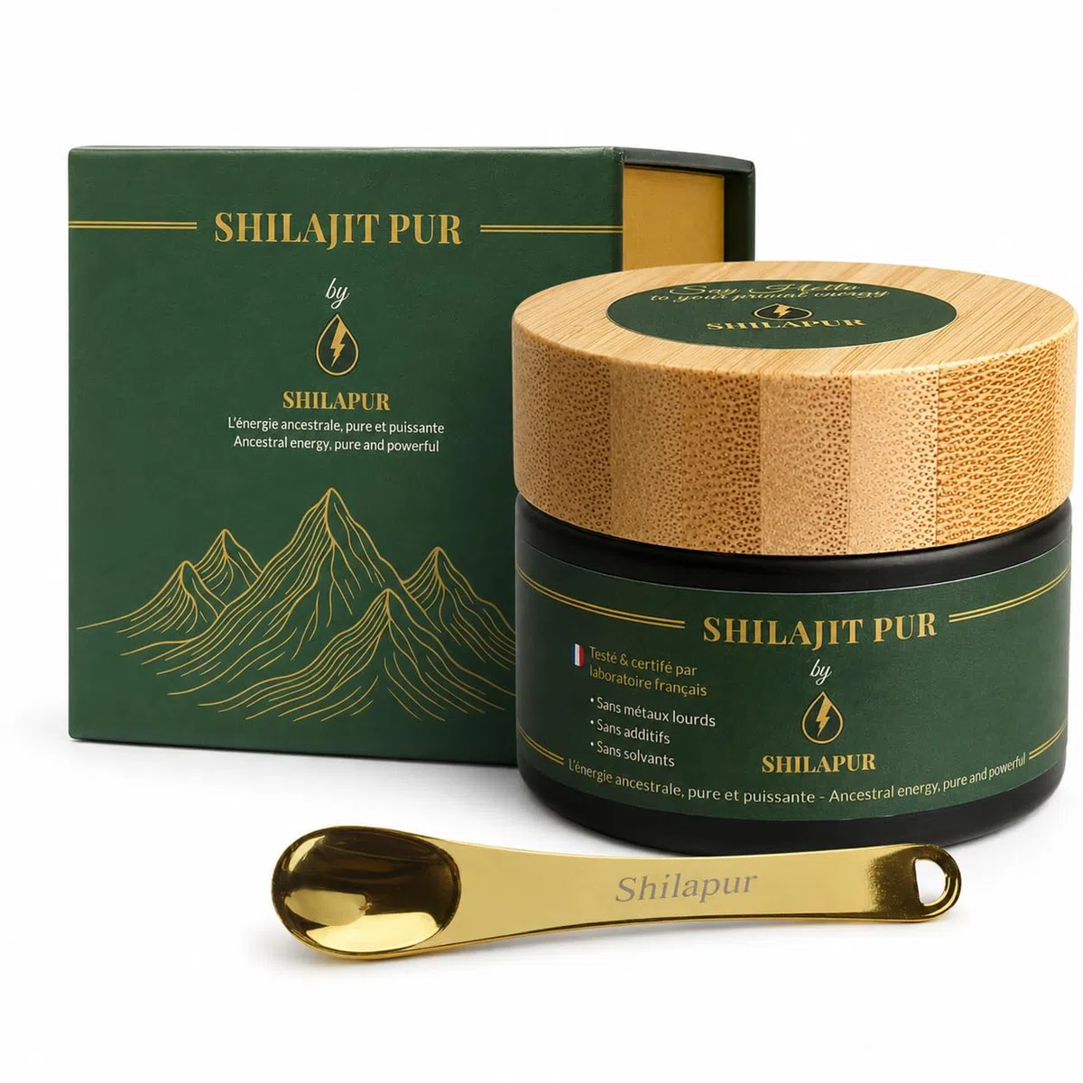 Shilajit Résine Pure Himalaya 100% – Shilajit Bio Naturel – 56% Acide Fulvique – 85+ Minéraux – Énergie & Immunité – Complément Alimentaire Ayurvédique – Testé Laboratoire – Sans Additifs