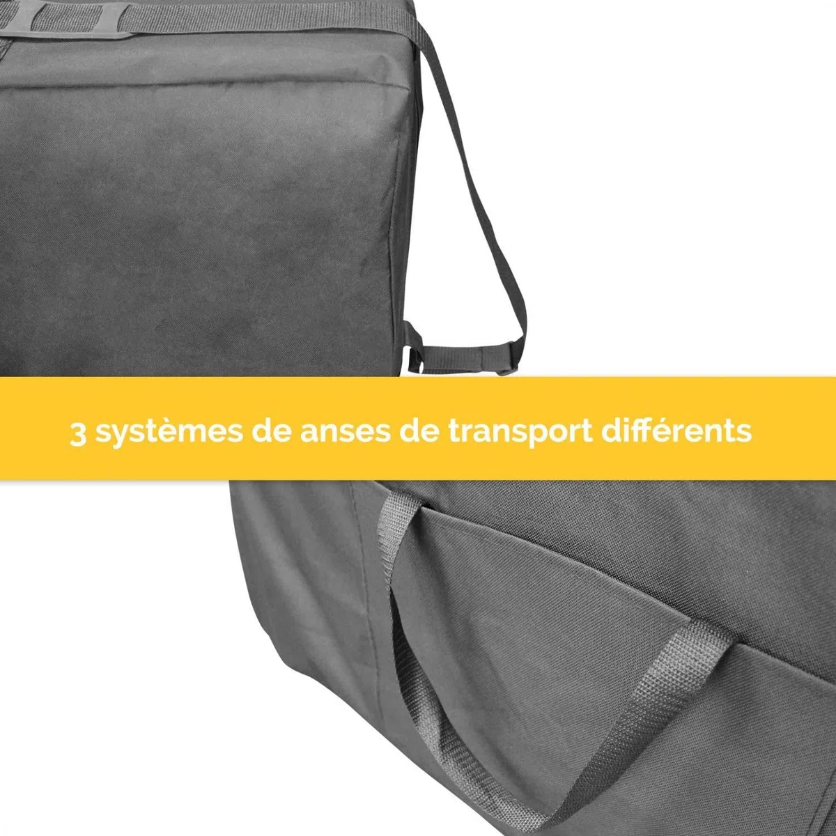 Vivezen - Housse de Transport Noire à roulettes pour Table de Massage