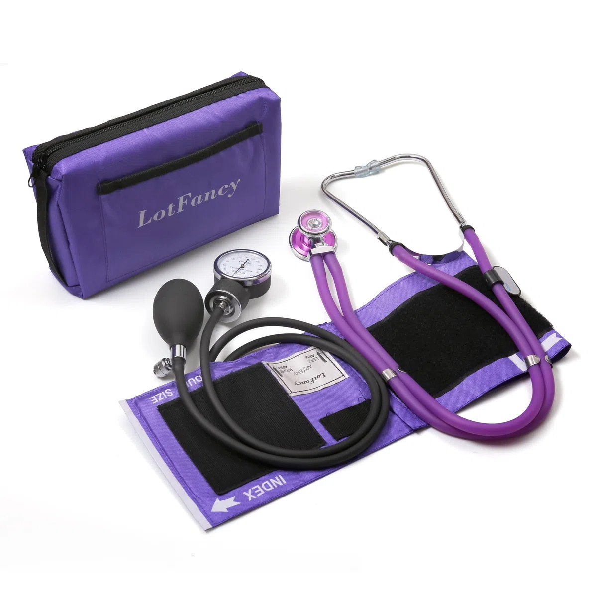 Tensiomètre Manuel Professionnel avec Stéthoscope, pour Adultes | Kit Sphygmomanomètre Anéroïde Haute Précision, Brassard Réglable 25,4-40,6 cm, Dispositif Médical Conforme CE