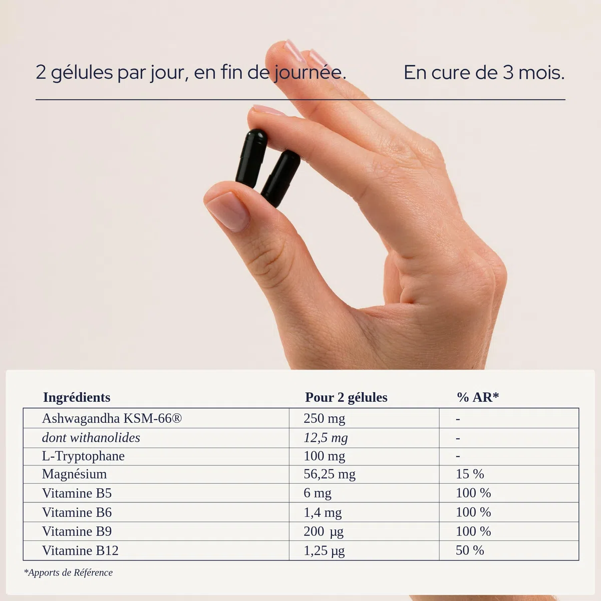 EPYCURE - Cure Équilibre Cortisol - 100% Naturel - Réduit Cortisol, Soulage Stress & Fatigue Nerveuse - Ashwagandha, Magnésium Bisglycinate, L-Tryptophane, Vitamines B - 1 Mois