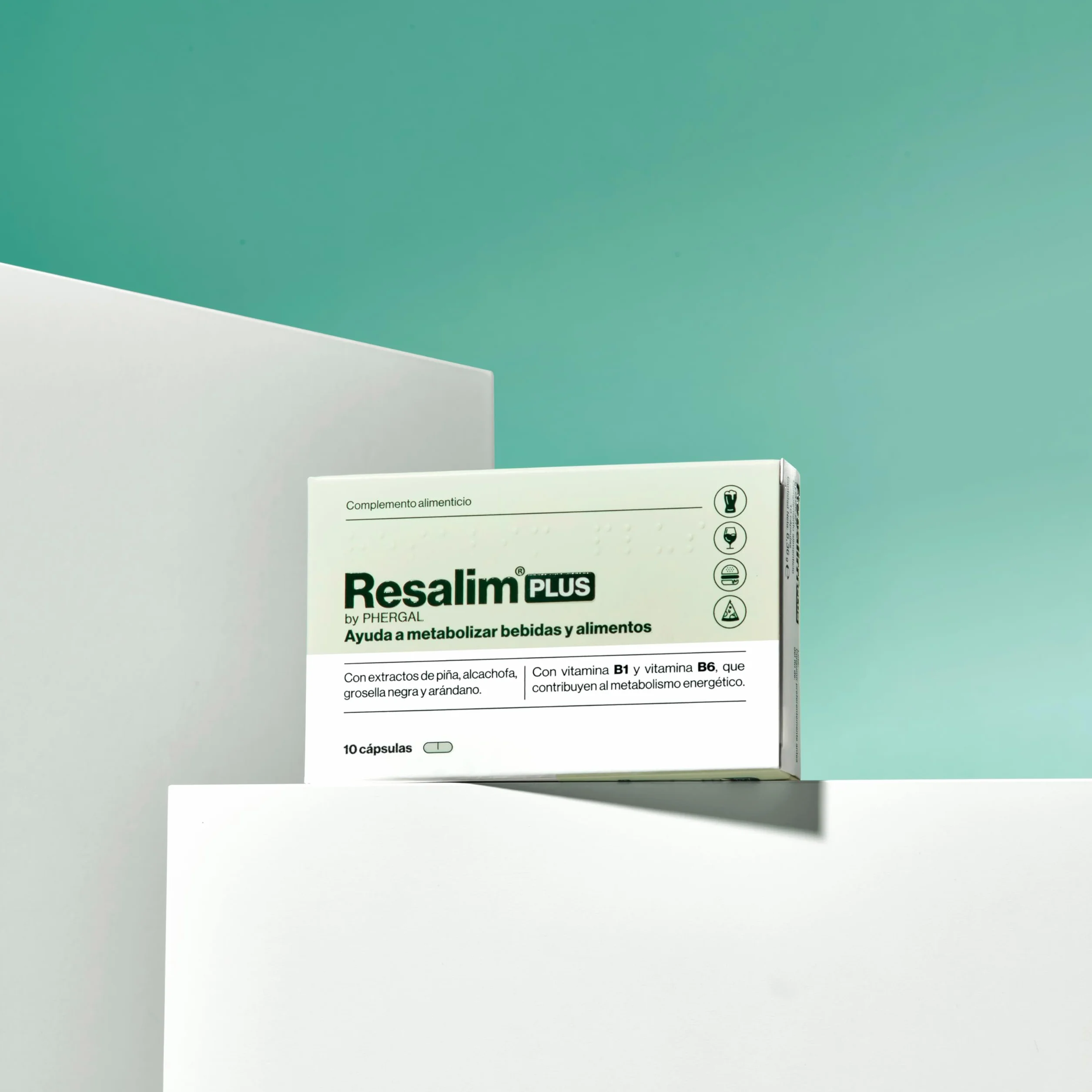 Resalim PLUS - Complément Alimentaire pour Aider à Métaboliser les Boissons et les Aliments, Aide à Diminuer la Fatigue et l'Épuisement - Pack de 2