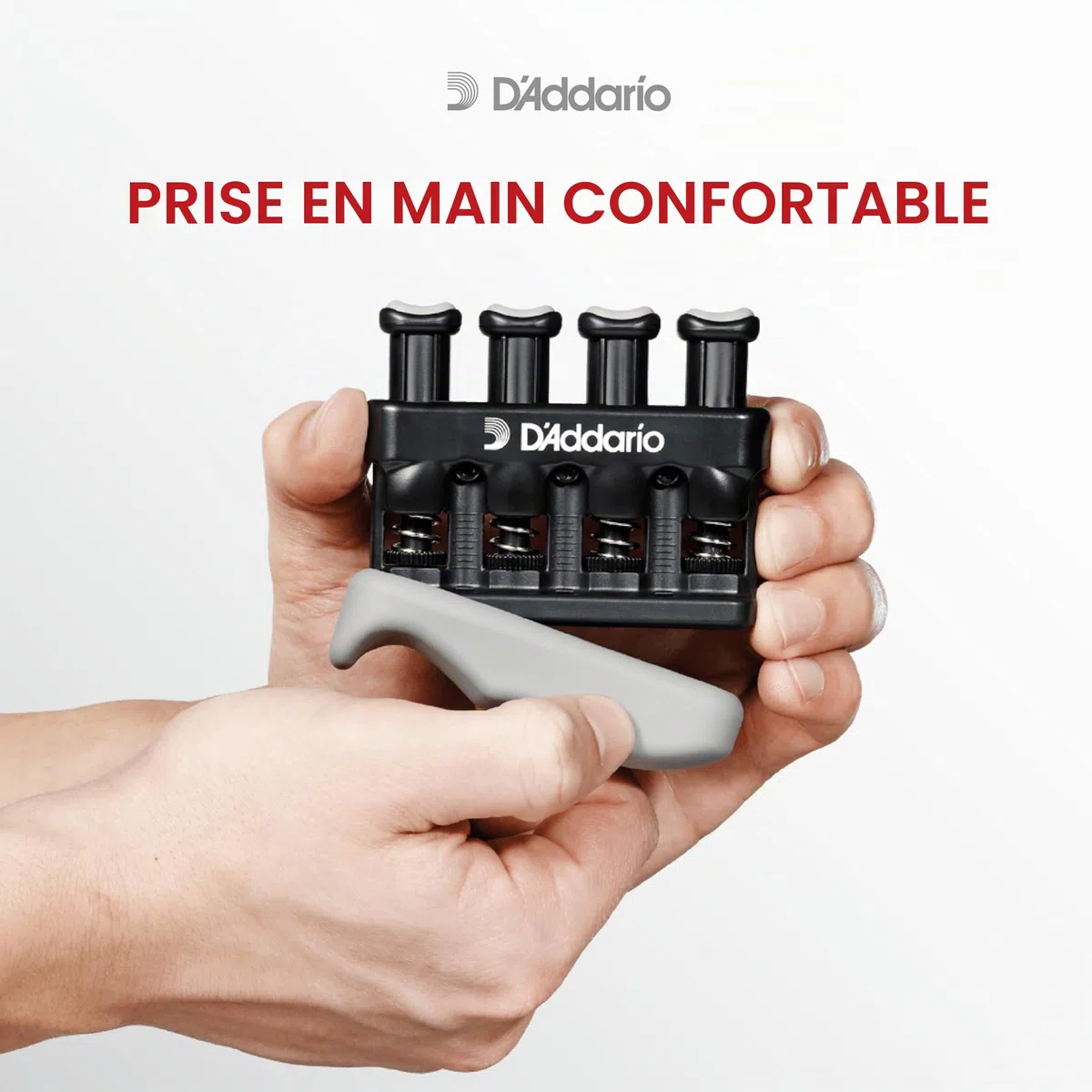 D'Addario Varigrip Hand Exerciser - Améliore la Dextérité et la Force des Doigts, des Mains et des Avant-bras - Outil d'exercice Musculaire de la Main Réglable