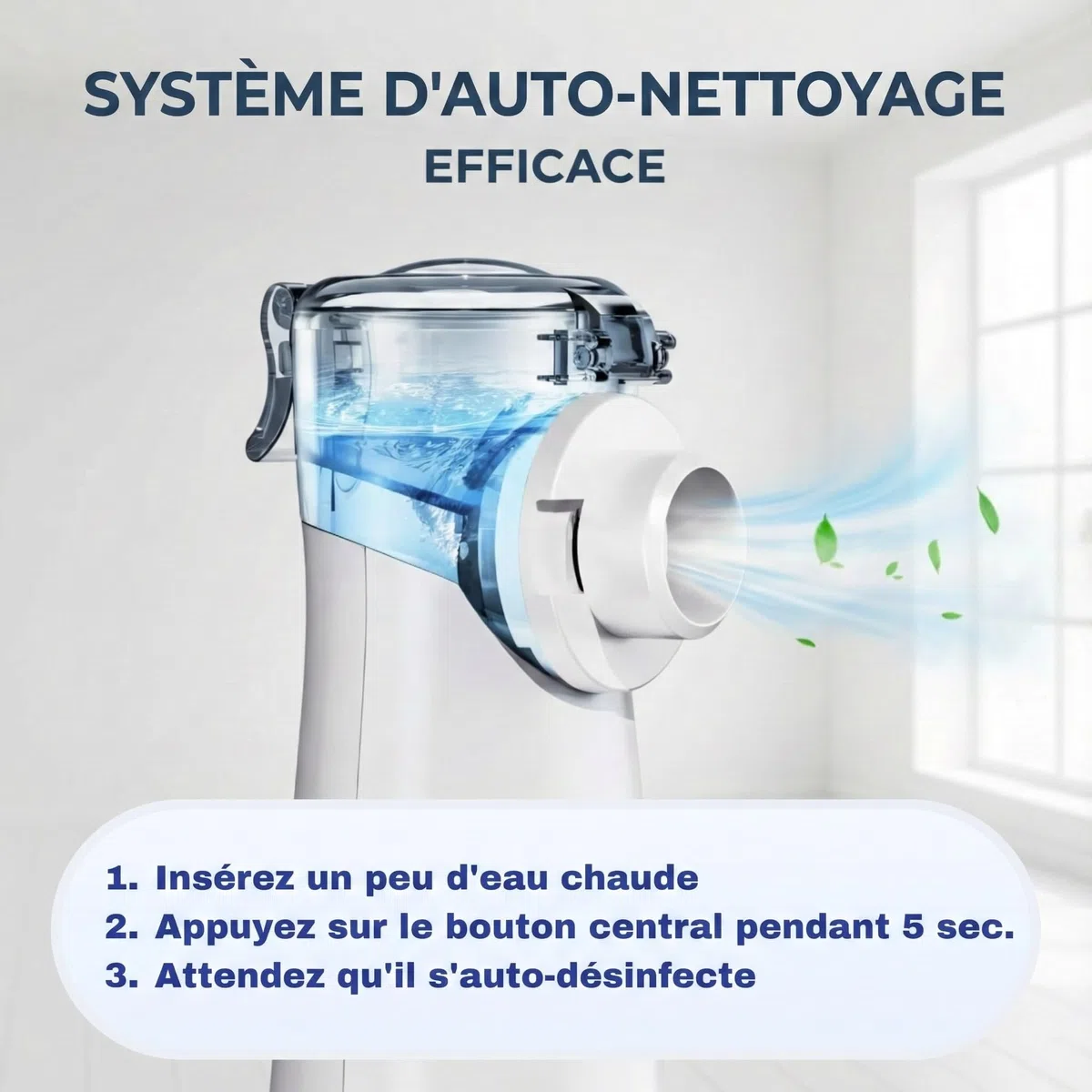Medicinadellavoro.com - Nebulisateur Portable Silencieux Bebe et Adulte, Inhalateur Rhume Vapeur avec USB-C, Batterie Rechargeable et 2 Masques, Aerosol Medical Adultes Enfants Asthme et Bronchite