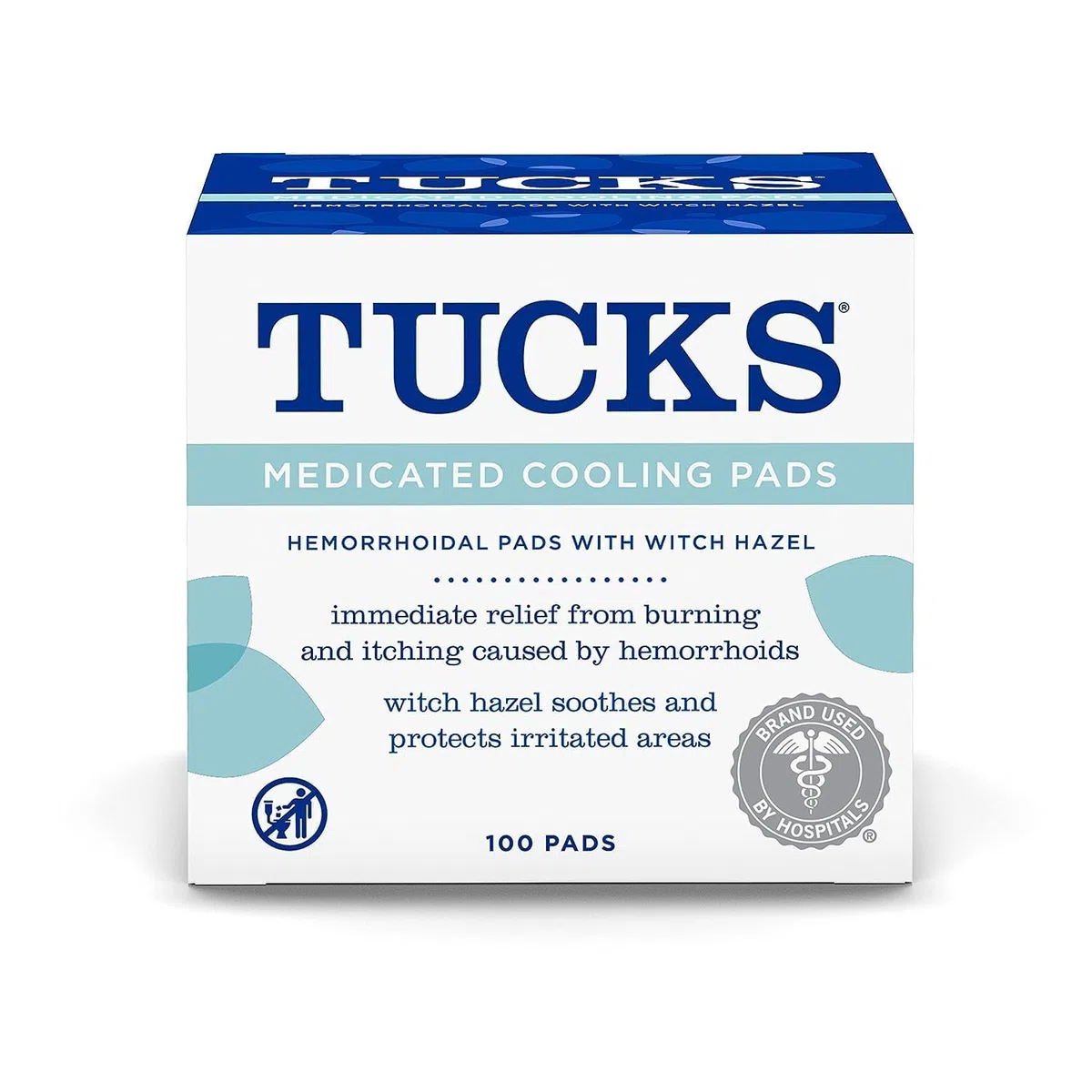 Tampons de refroidissement médicamentés, 100 tampons - plis