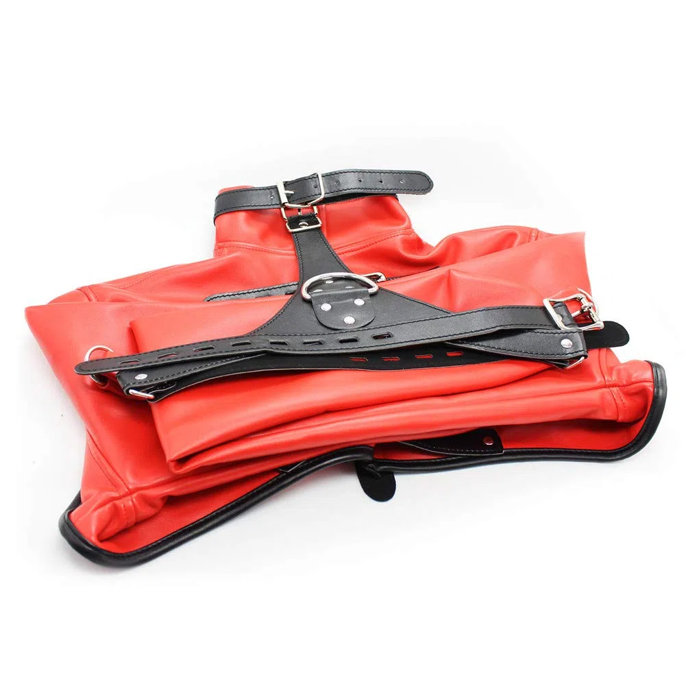 Monogant BDSM Armbinder Sac de restraint Menottes (Rouge)