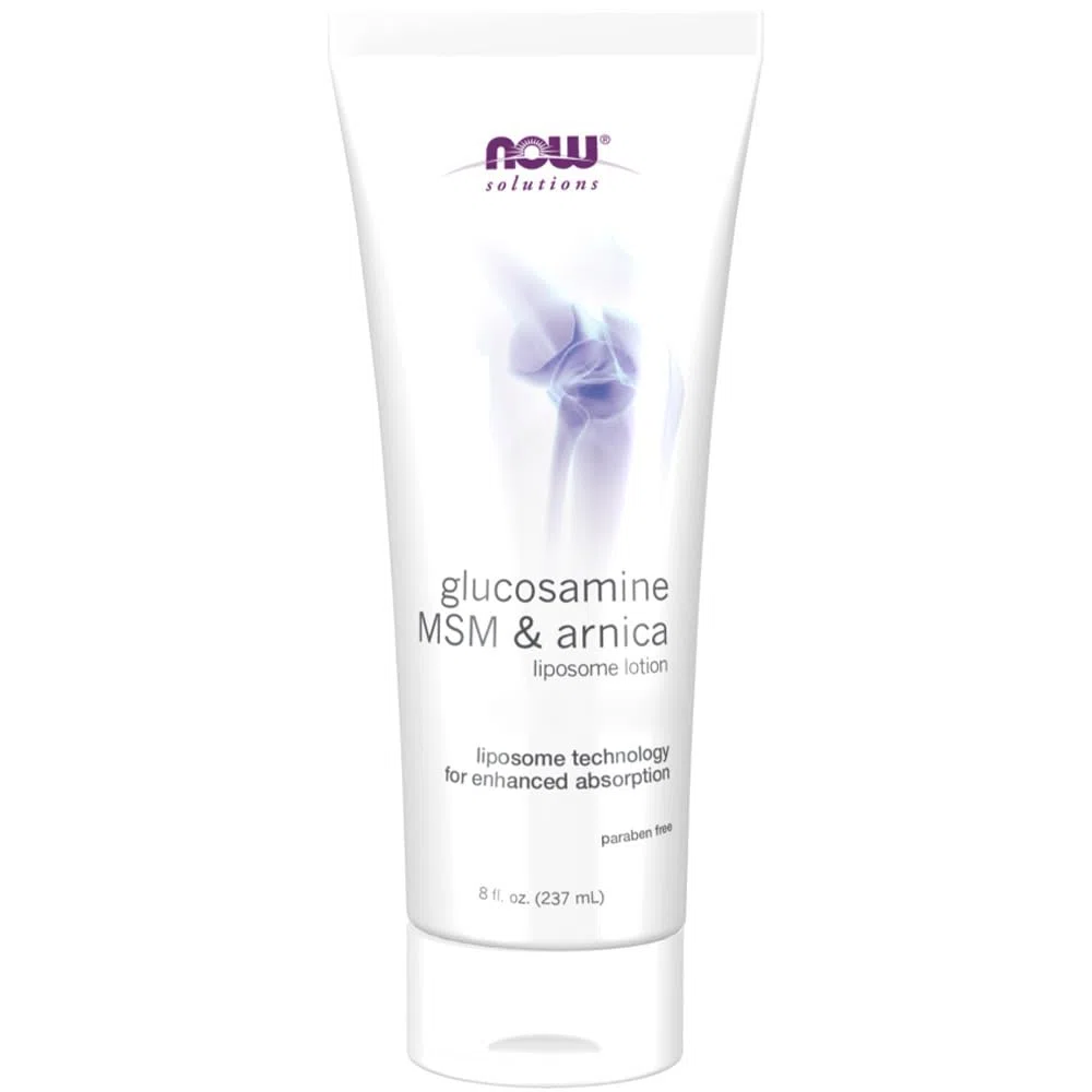 Now Foods, Glucosamine MSM Lotion à l'Arnica, Liposomal, 273ml, Testé en Laboratoire, Sans Soja, Végétalien, Sans OGM