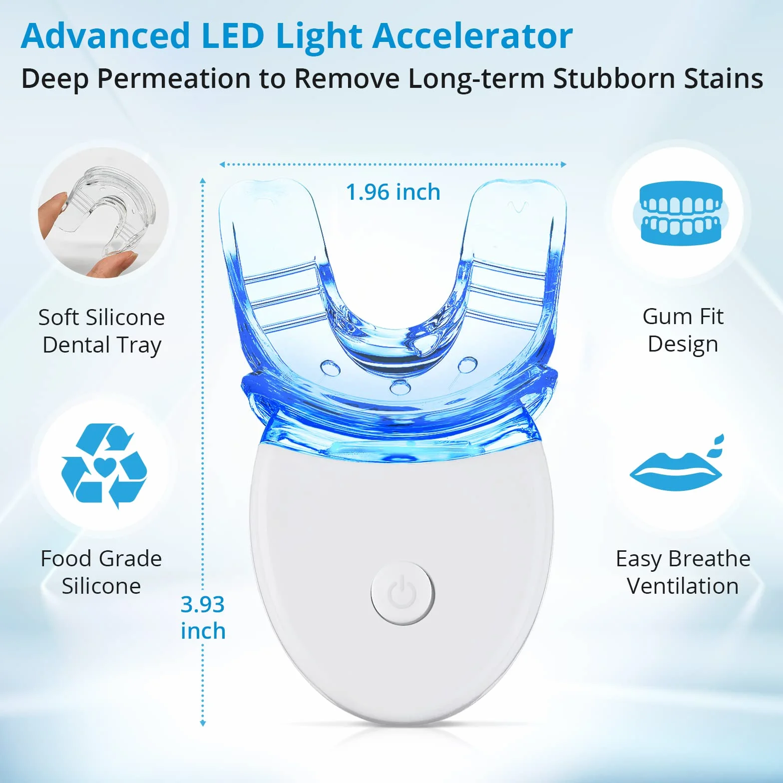 Kit Blanchiment Dentaire - Bledras Dents Blanches Professionnel avec 12 Gel Blanchiment, 3 Gel Apaisant, Plateau Dent- Soins Dentaires à Domicile en 20 Minutes (Set A)