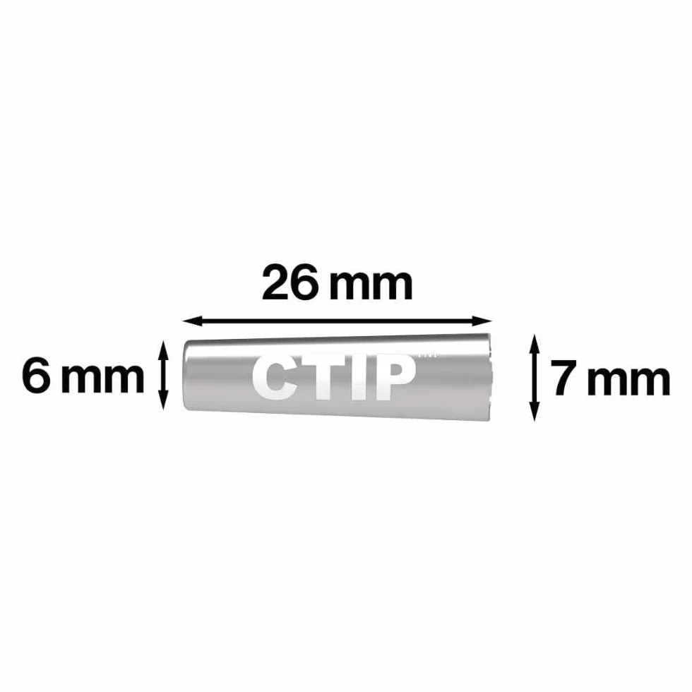 Lot de 100 filtres à charbon actif coniques en aluminium de 6 à 7 mm de diamètre + tube à joint