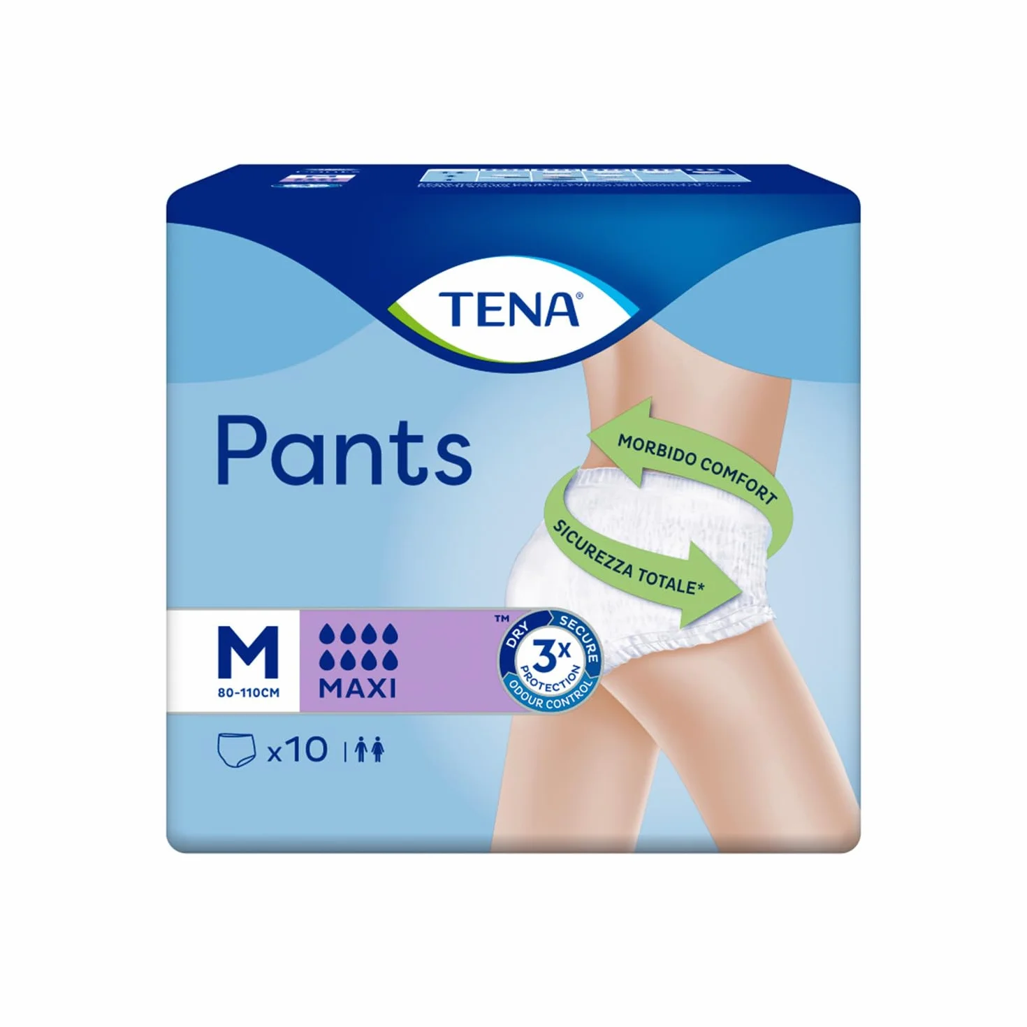 Tena - Tena Pantalon Proskin Maxi (taille M) - 10 pièces, l'emballage peut varier