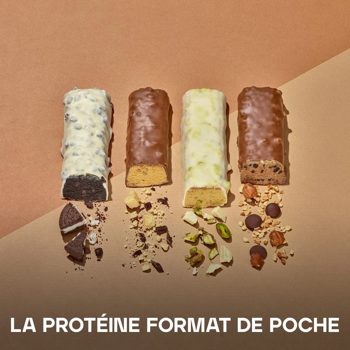 Bulk Macro Munch Barre Protéinée | Chocolat Noisette | 12 x 62g | 20g de protéines par barre | Faible en sucre | Riche en fibres | Texture à trois couches | Idéale à emporter