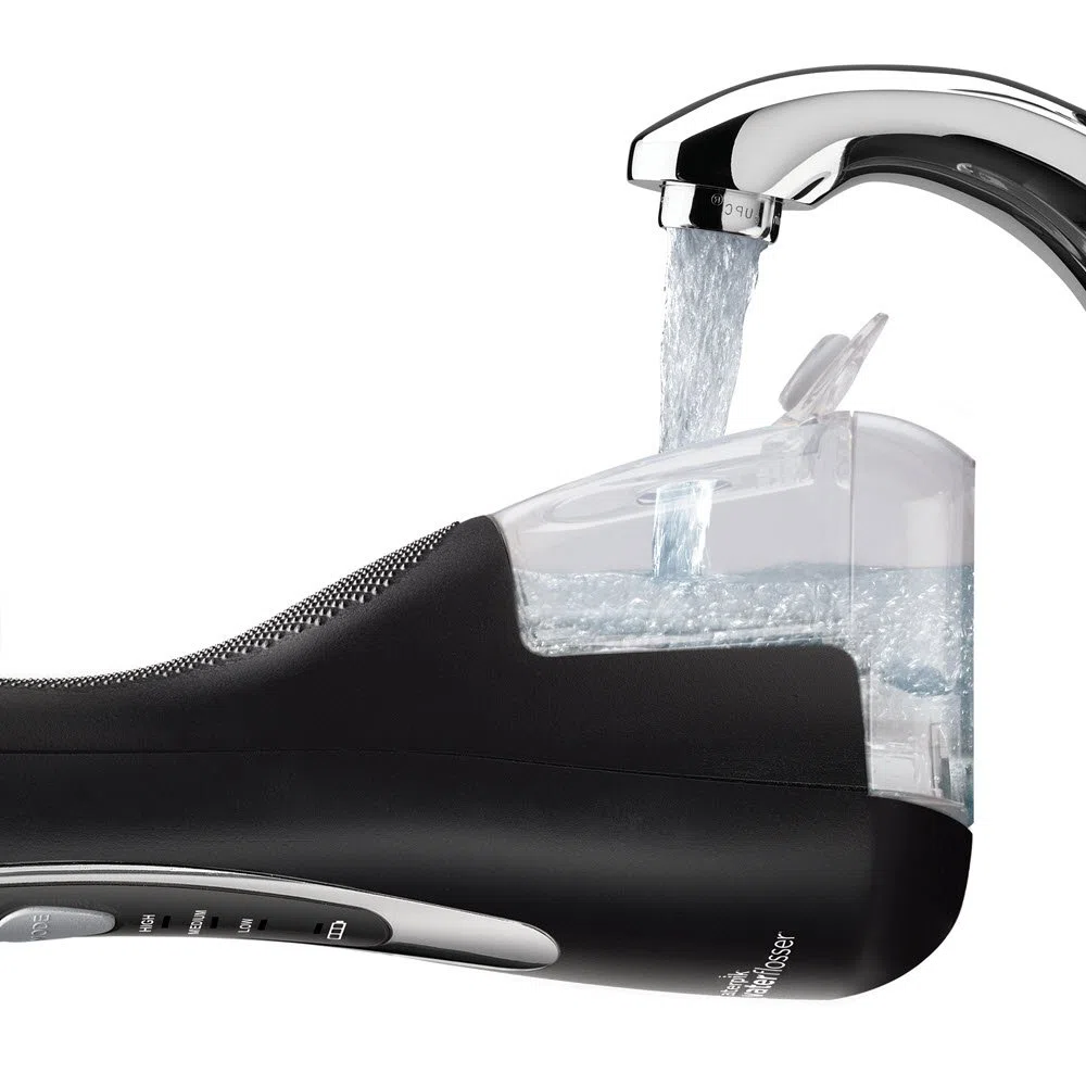 Waterpik Jet Dentaire Hydropulseur Sans Fil Advanced Noir, Wp-562eu