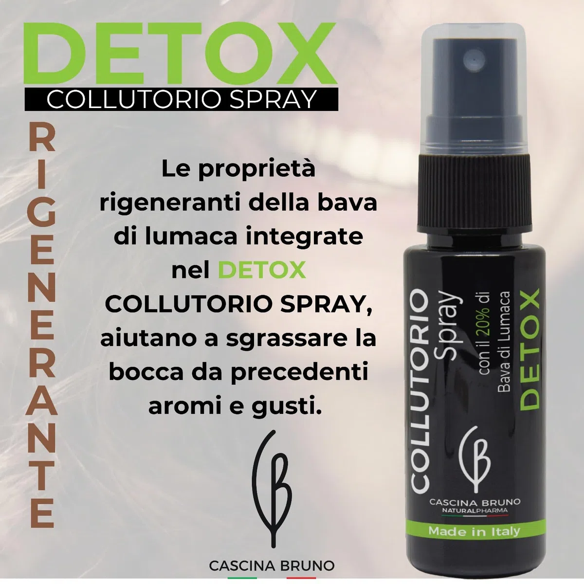 Bain de bouche Detox Kleaner Anti-THC Spray 30 ml Fabriqué en Italie