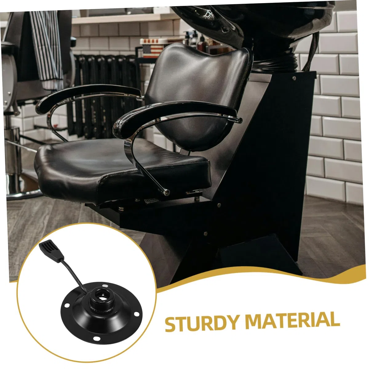 Healeved Mécanisme de Siège Réglable en Hauteur pour Chaise de Jeu Noire en Fer, Matériau Robuste, Utilisation Polyvalente pour Salons et Barber Shops