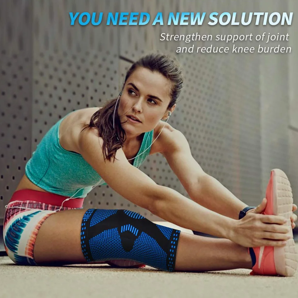 NEENCA Genouillère Professionnelle pour Homme et Femme avec Coussinets en Gel Rotulien et Stabilisateurs Latéraux,Genouillères de Qualité Médicale pour la Course,les Déchirures du Ménisque,l'arthrite