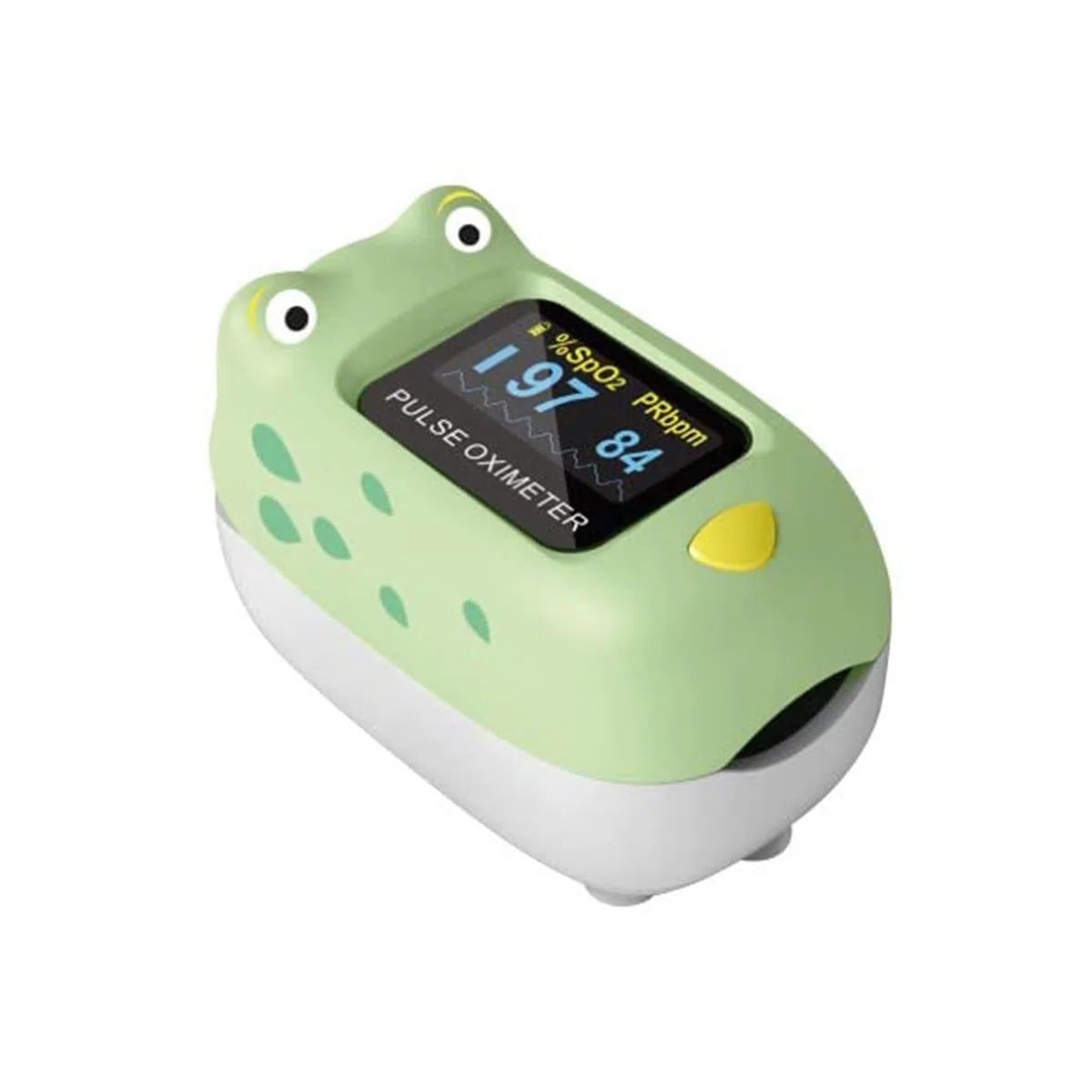 SPENGLER Oxyfrog, Oxymètre de Pouls Digital Portable Pédiatrique, Dispositif Médical pour Mesure du Taux d’Oxygène, Facile à Utiliser, Fiable et Précis, Compact et Léger, Sécuritaire